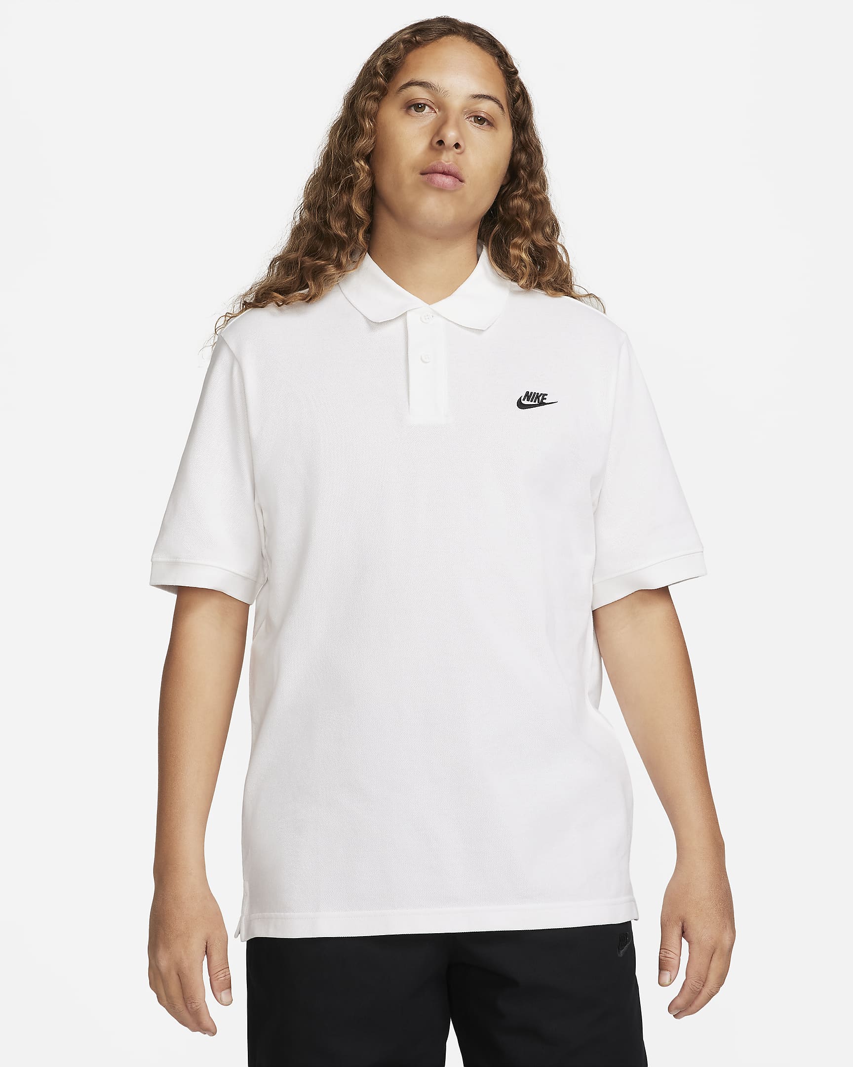 Polo de manga corta para hombre Nike Club - Blanco/Negro