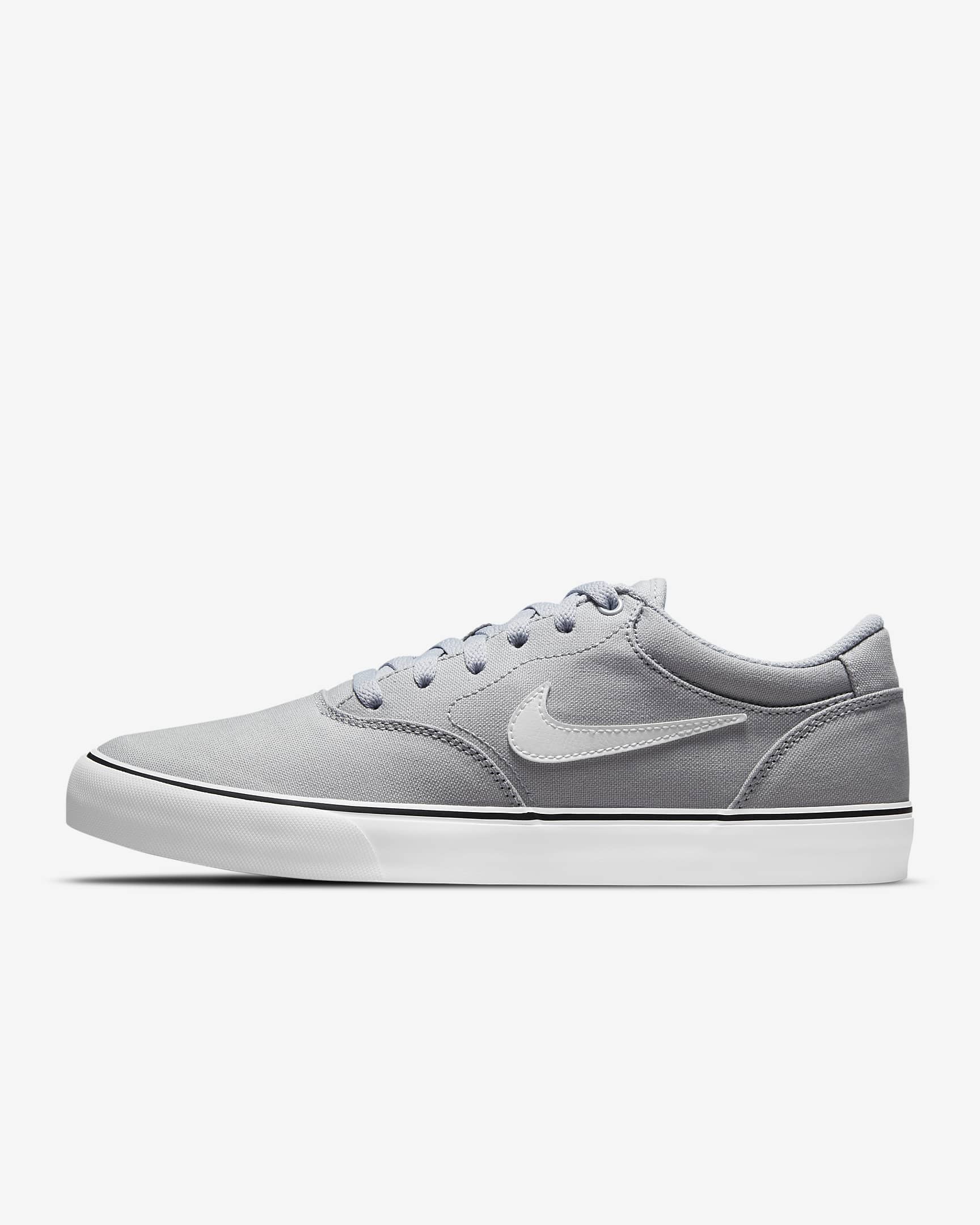 Nike SB Chron 2 Canvas Skate Shoe - Wolf Grey/Wolf Grey/Black/White