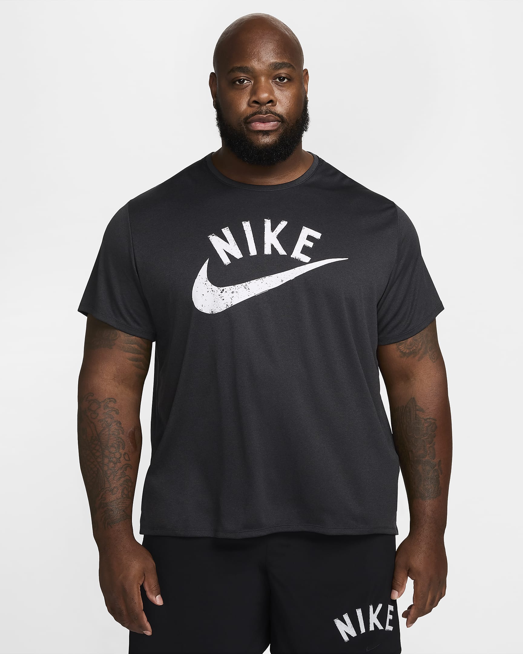 Nike Miler Dri-FIT rövid ujjú férfi futófelső - Anthracite/Fekete/Heather/Fehér