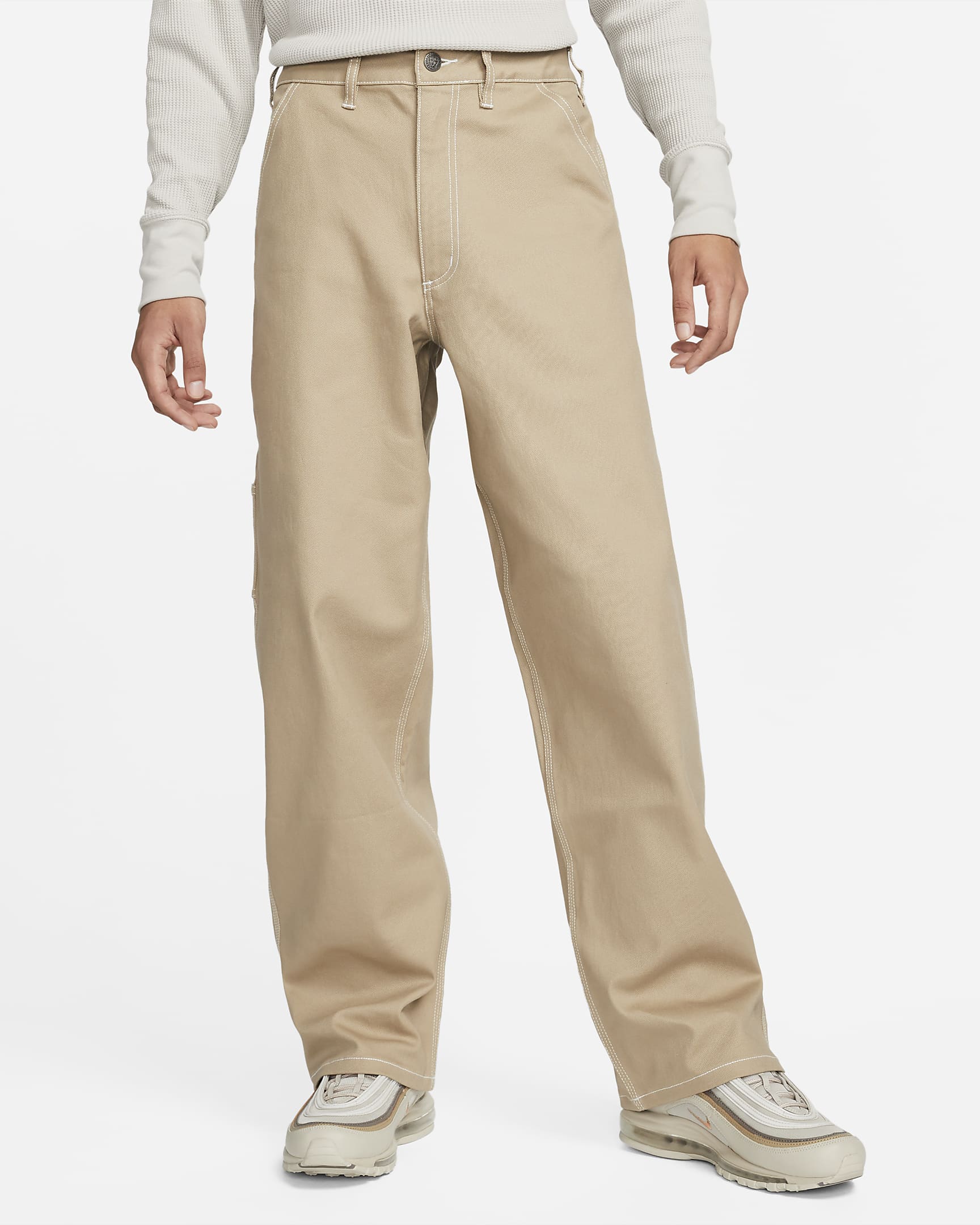 Nike Life Men's Carpenter Trousers - Khaki/Khaki