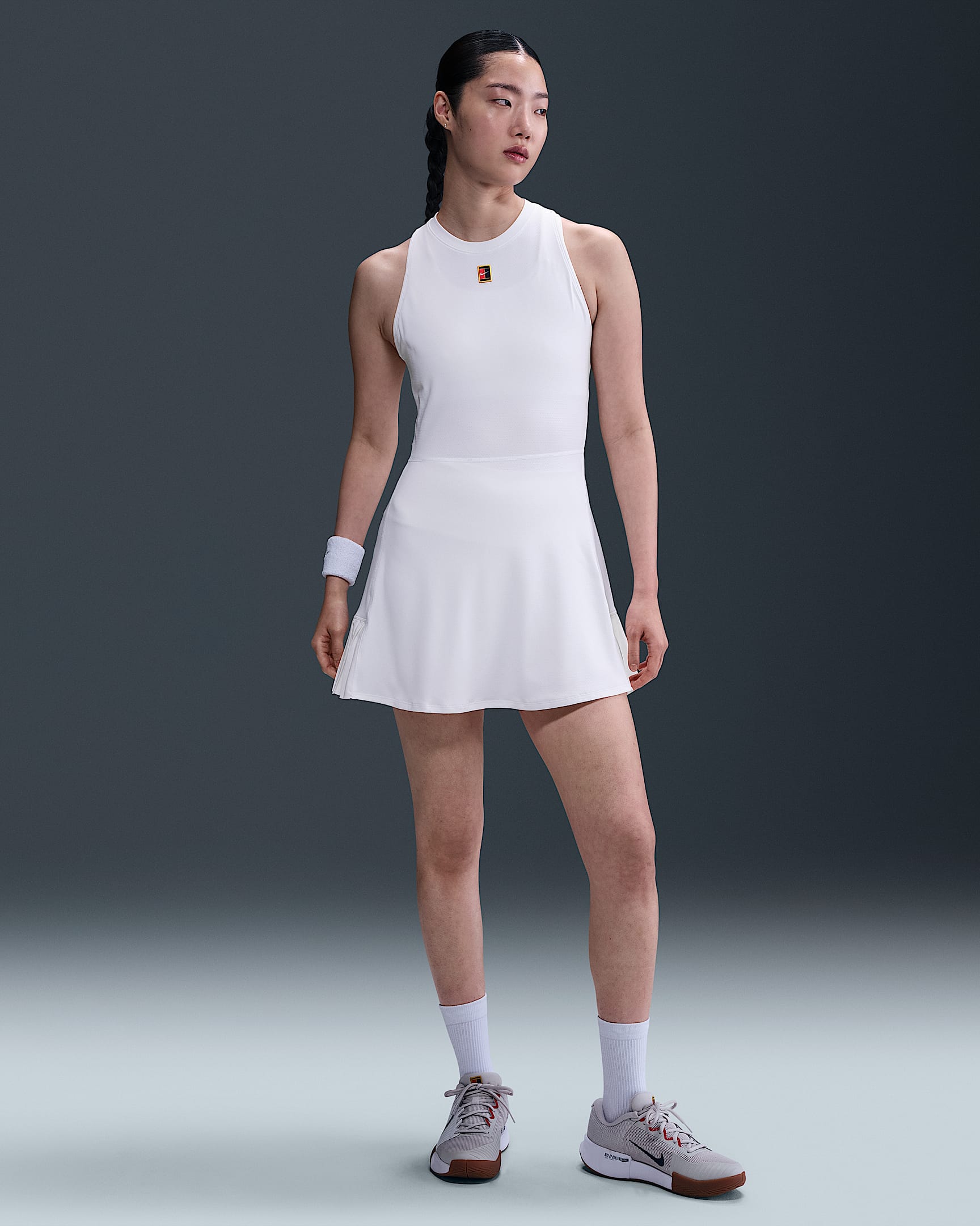 Vestido de tenis Dri-FIT para mujer NikeCourt Slam - Blanco