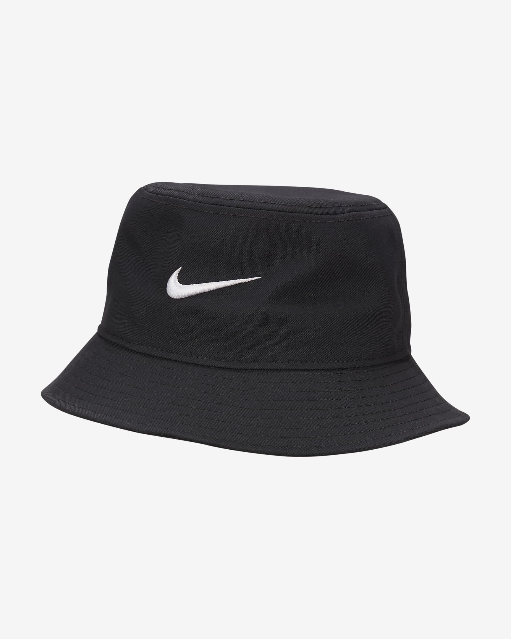 Καπέλο bucket με σχέδιο Swoosh Nike Apex - Μαύρο/Λευκό