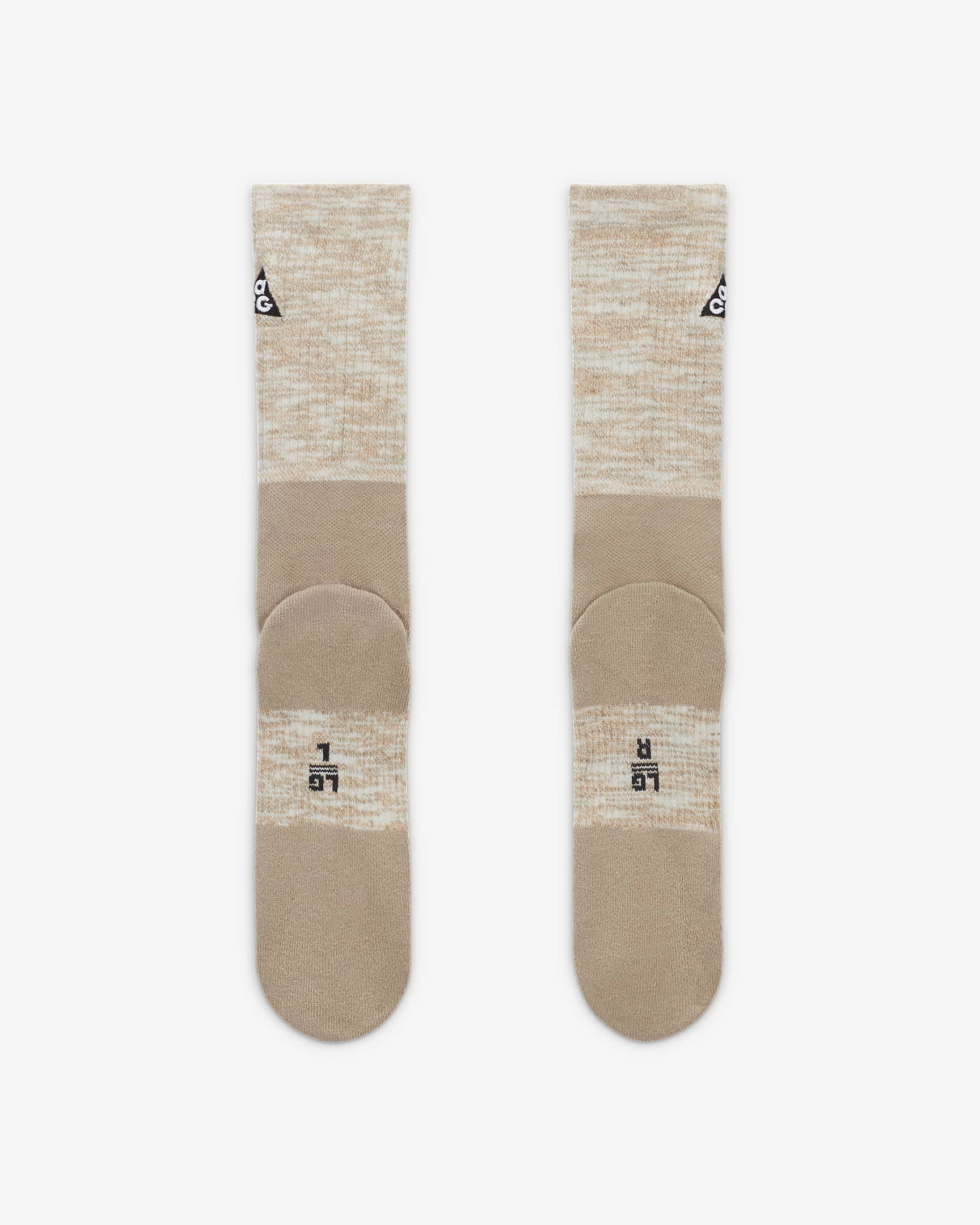 Nike ACG Everyday Cushioned Crew Socks (1 Pair) - Light Bone/Volt/Khaki/Black