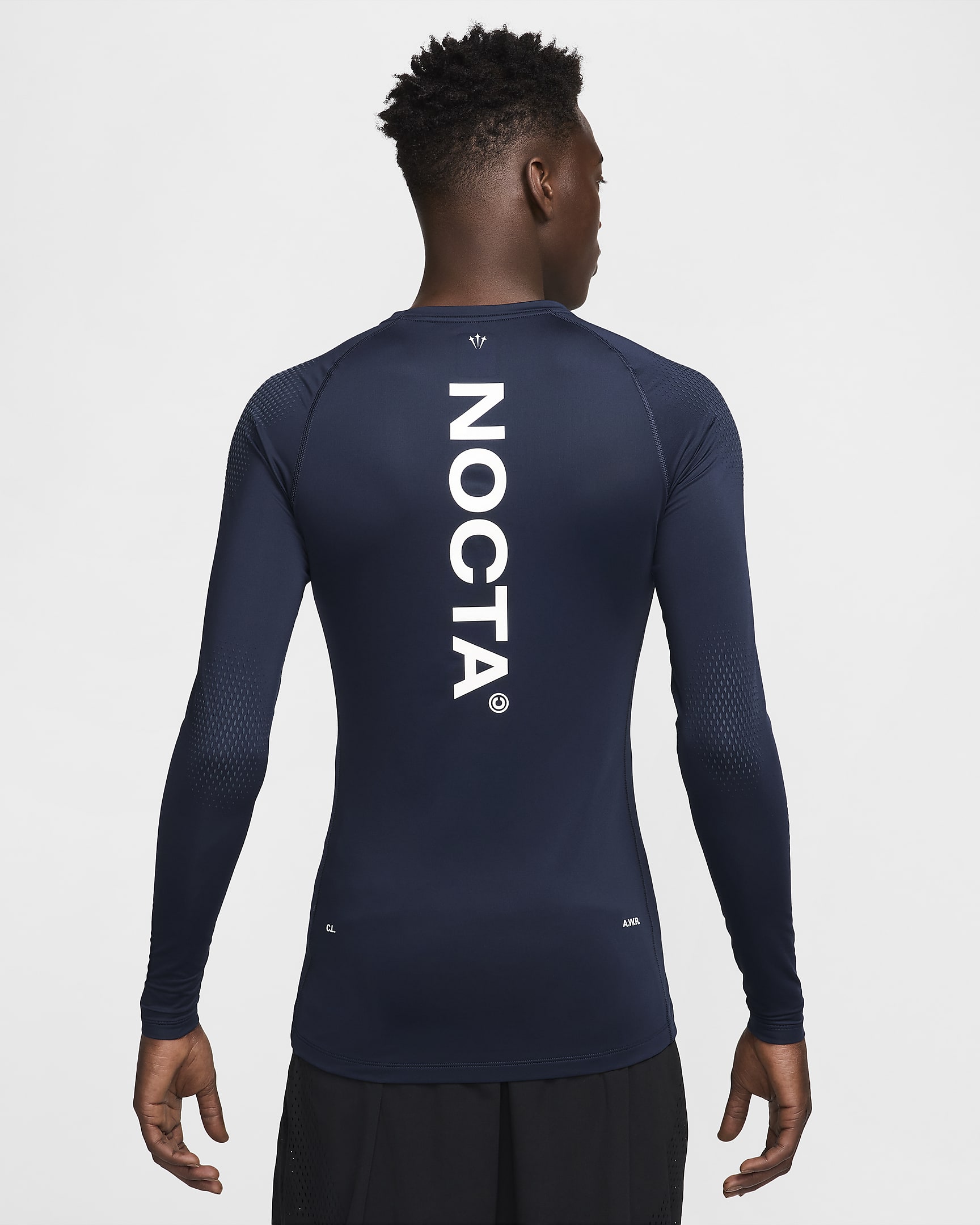 Haut de basketball première couche à manches longues NOCTA pour homme - College Navy/Blanc