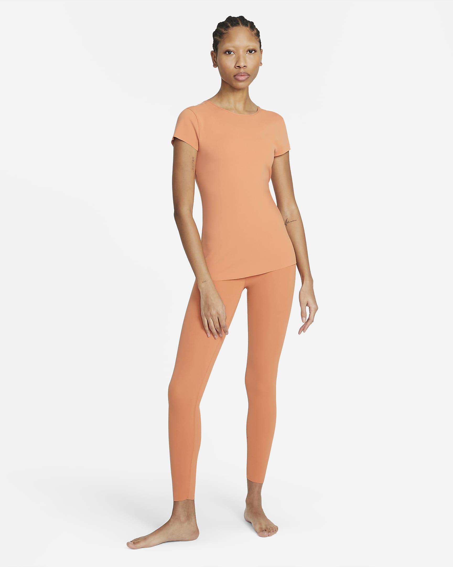 Nike Yoga Dri-FIT Luxe Women's High-Waisted 7/8 Infinalon Leggings - Healing Orange/Apricot Agate