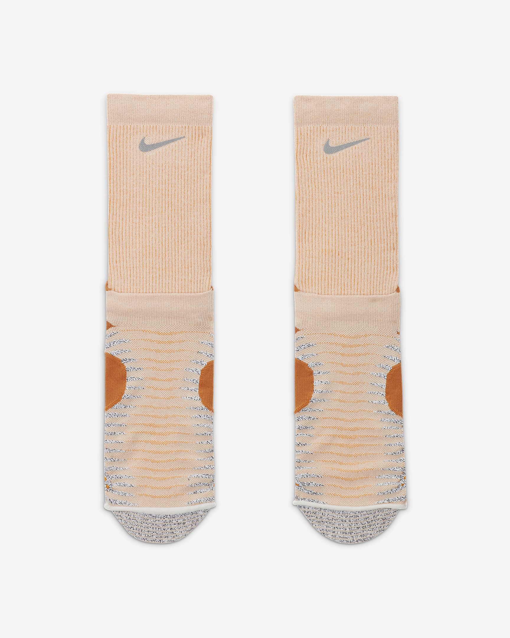 Nike Dri-FIT Trail-Running Crew Socks - Phantom/Vivid Orange/Monarch