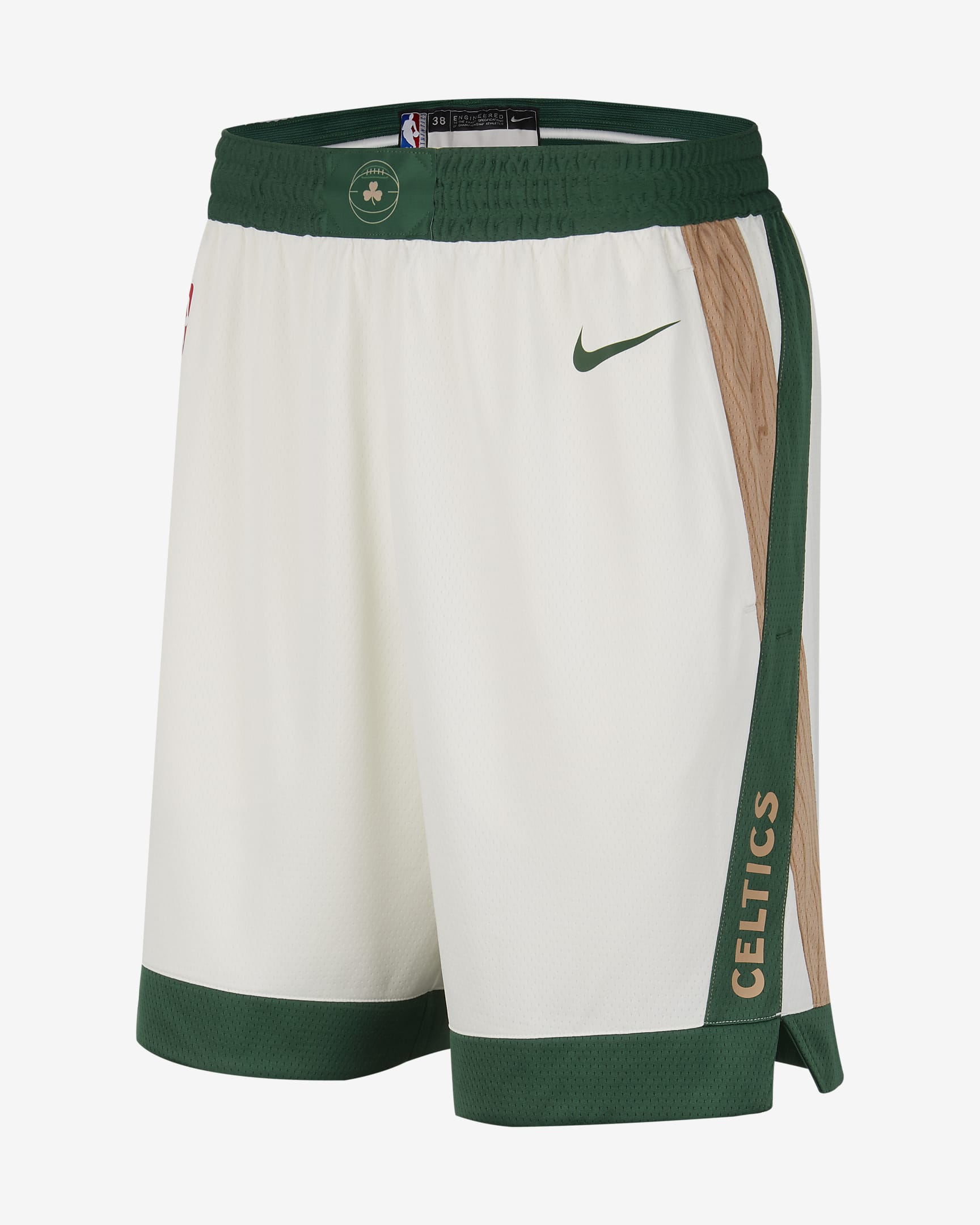 Boston Celtics 2023/24 City Edition Men's Nike Dri-FIT NBA Swingman Shorts - Sail/Gorge Green