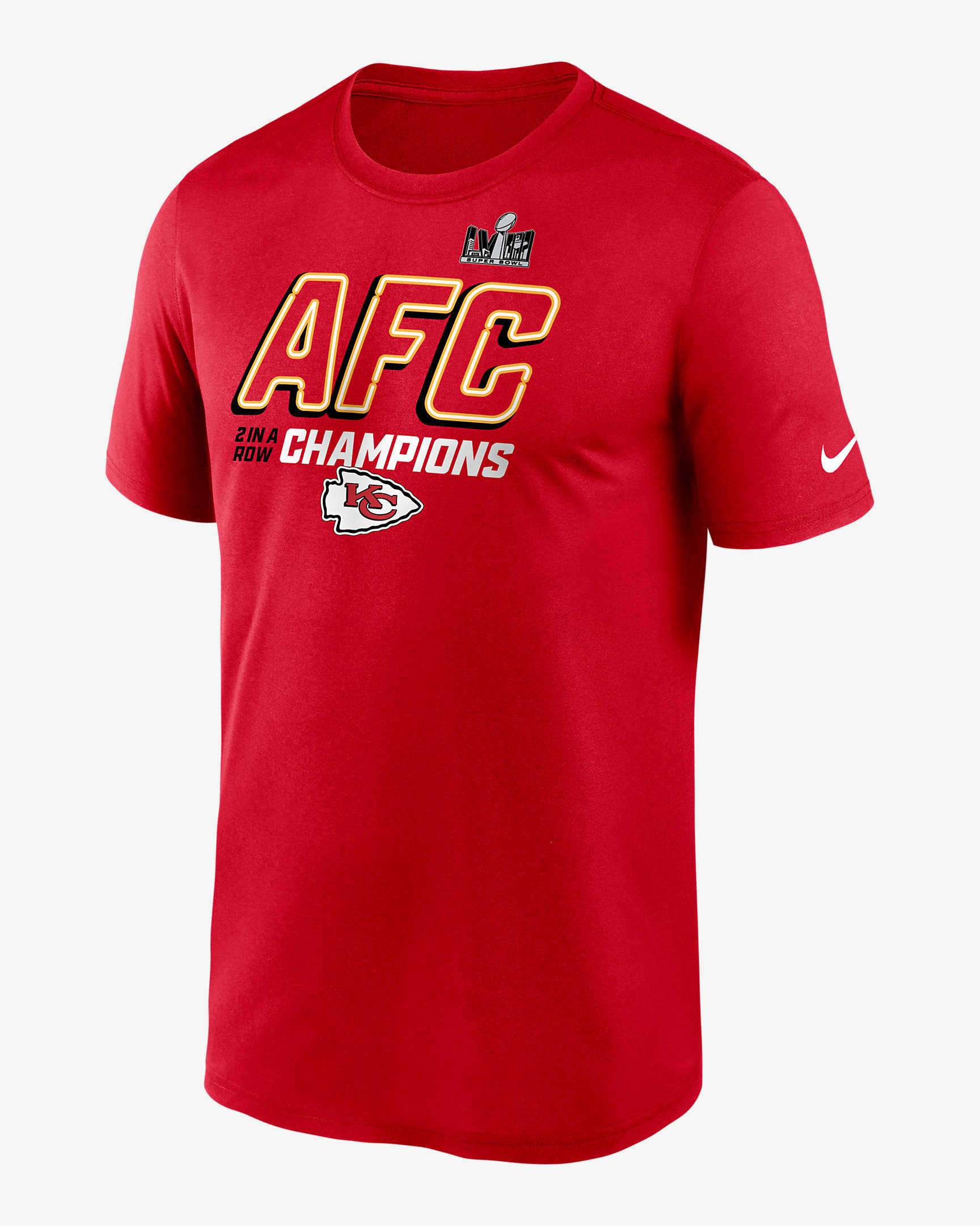 Kansas City Chiefs 2023 AFC Champions Iconic Men's Nike Dri-FIT NFL T ...