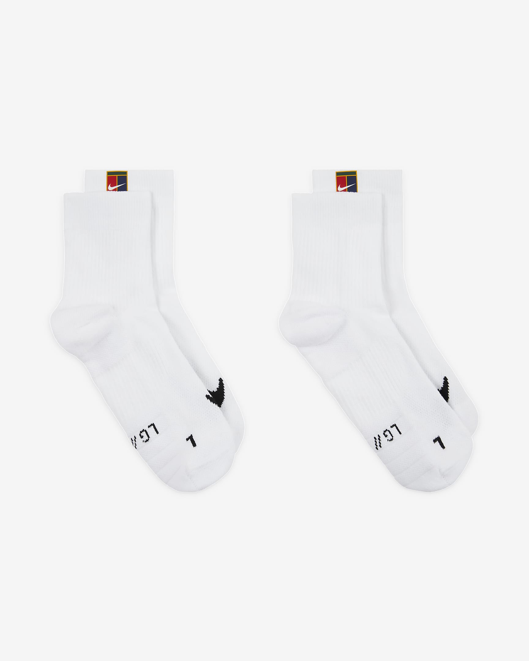 NikeCourt Multiplier Max Tennis-Knöchelsocken (2 Paar) - Weiß/Weiß