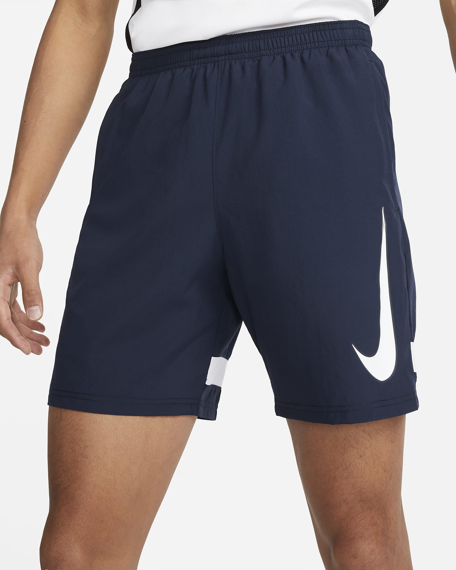 Nike Dri-FIT Academy Men's Woven Football Shorts - Obsidian/White/White