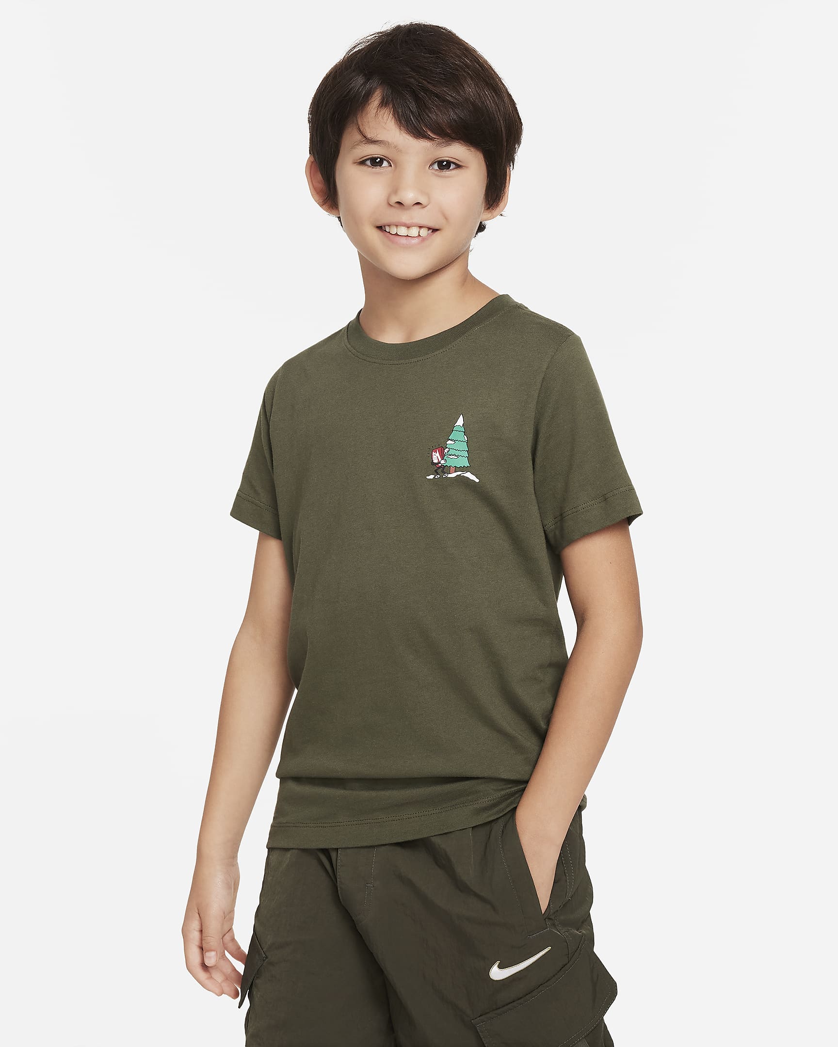Nike Sportswear Older Kids' T-Shirt - Cargo Khaki