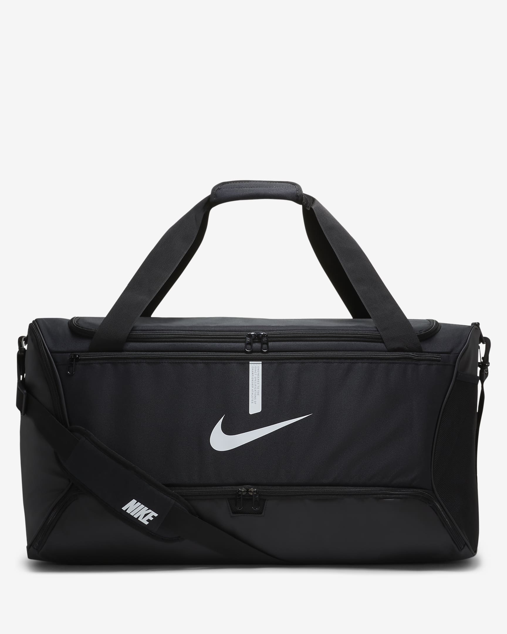 Nike Academy Team Football Duffel Bag (Large, 95L) - Black/Black/White