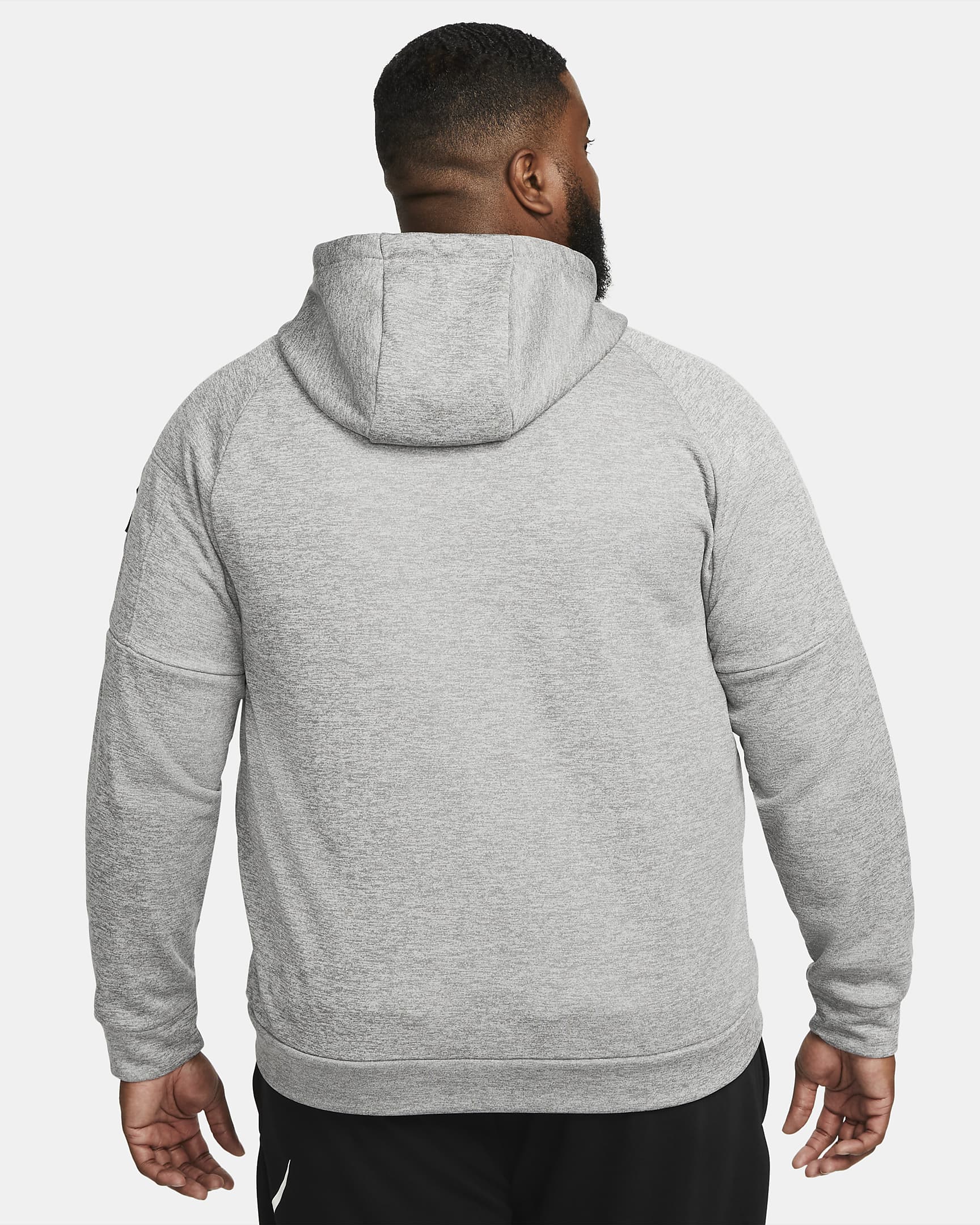 Nike Therma Men's Therma-FIT Full-Zip Fitness Top - Dark Grey Heather/Particle Grey/Black