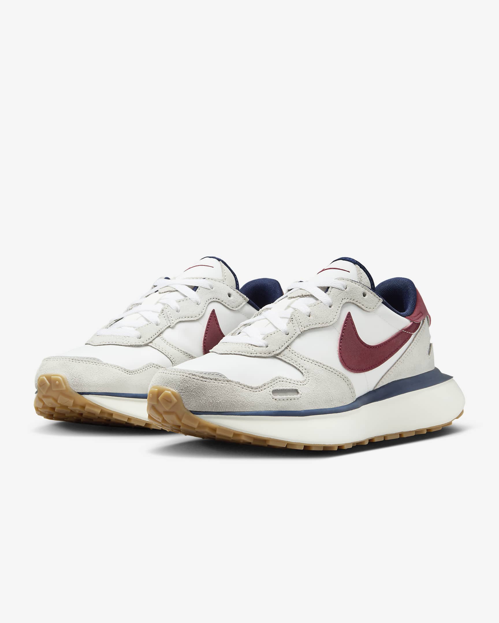 Nike Phoenix Waffle Women's Shoes - Light Bone/Sail/Midnight Navy/Team Red