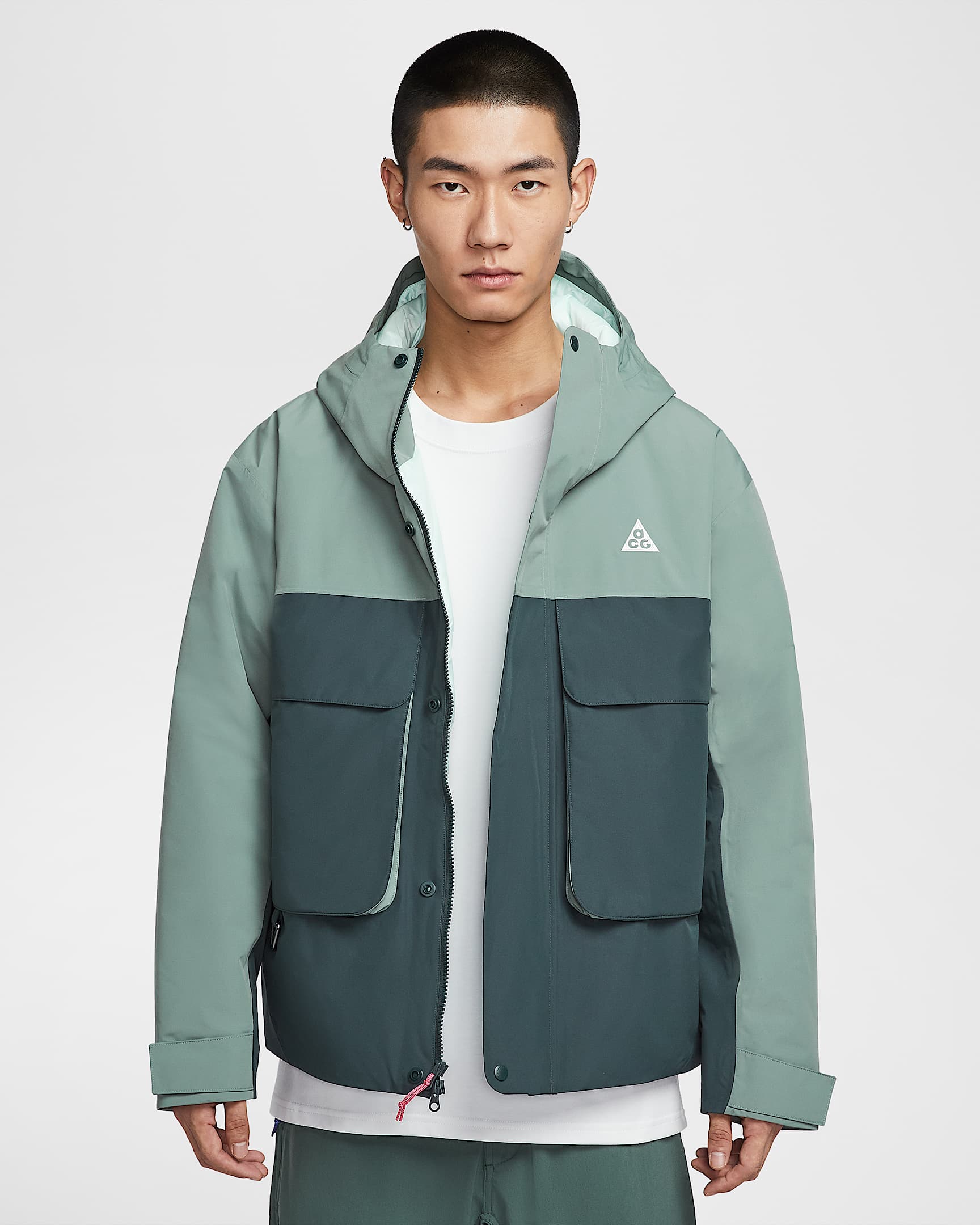 나이키 ACG PrimaLoft® '스컬 피크' 남성 스톰 핏 재킷 - 클레이 그린/민트 폼/민트 폼/서밋 화이트