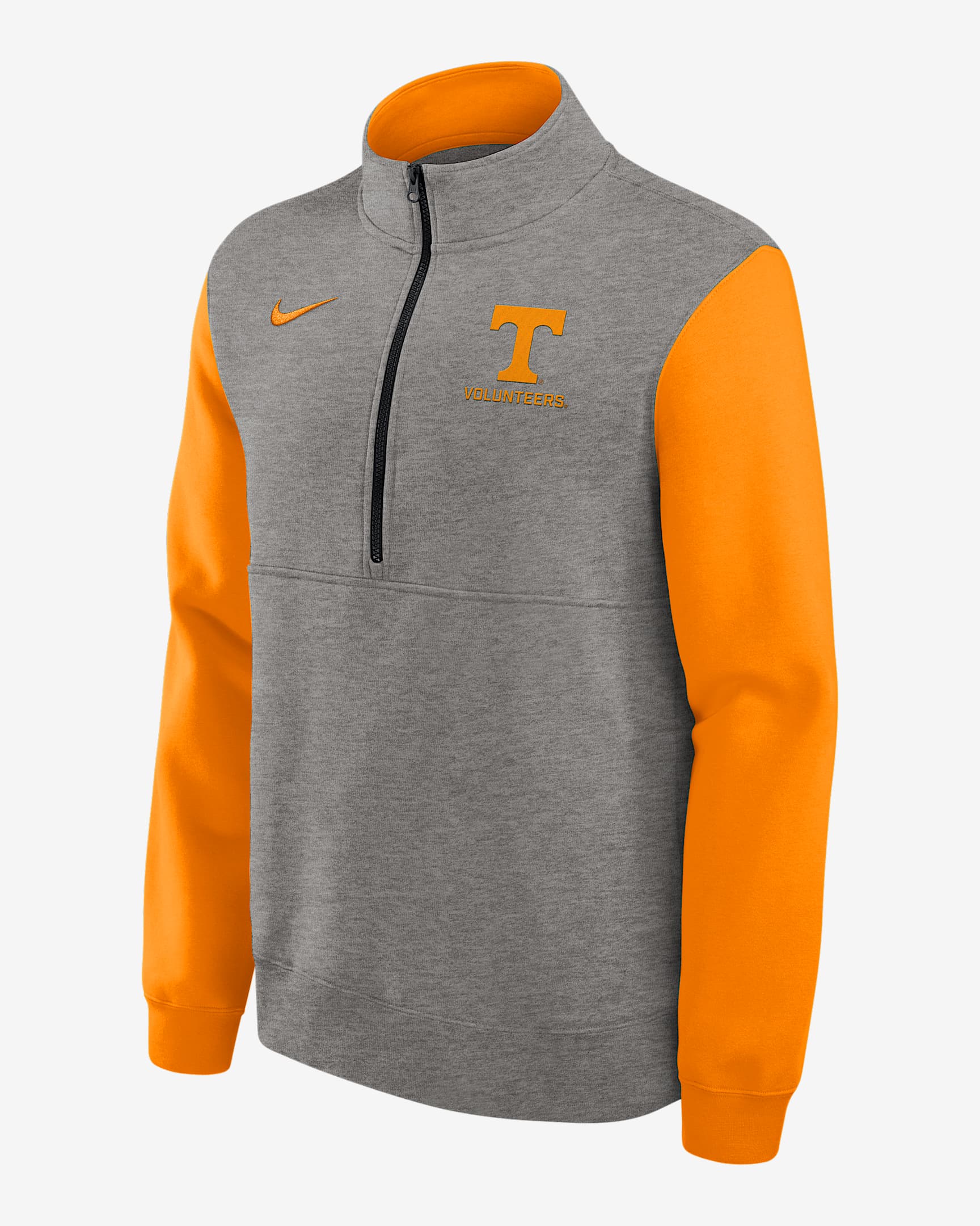 Sudadera de cuello redondo universitaria Nike de medio cierre para hombre Tennessee Club - Gris jaspeado