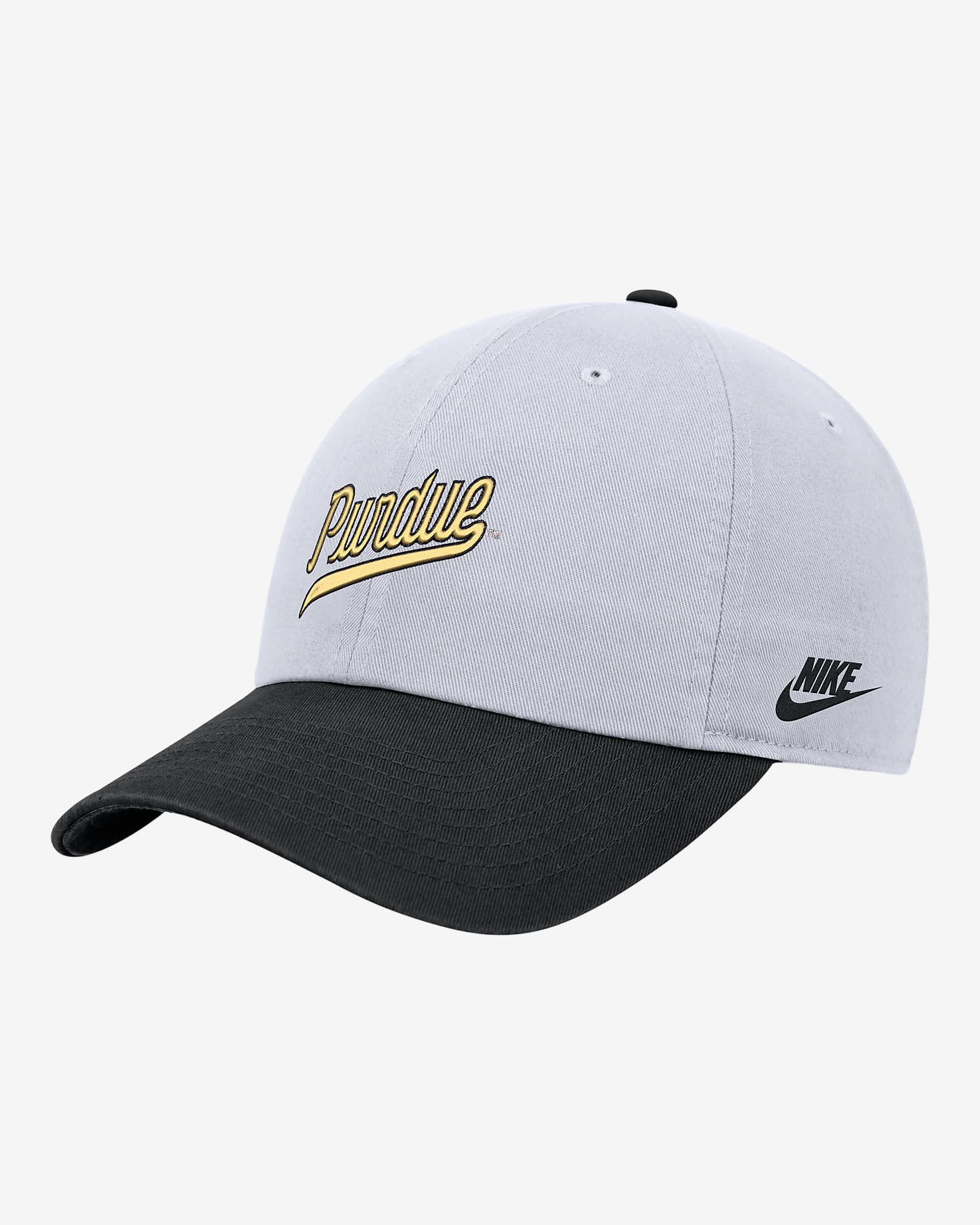 Purdue Nike College Campus Cap - White