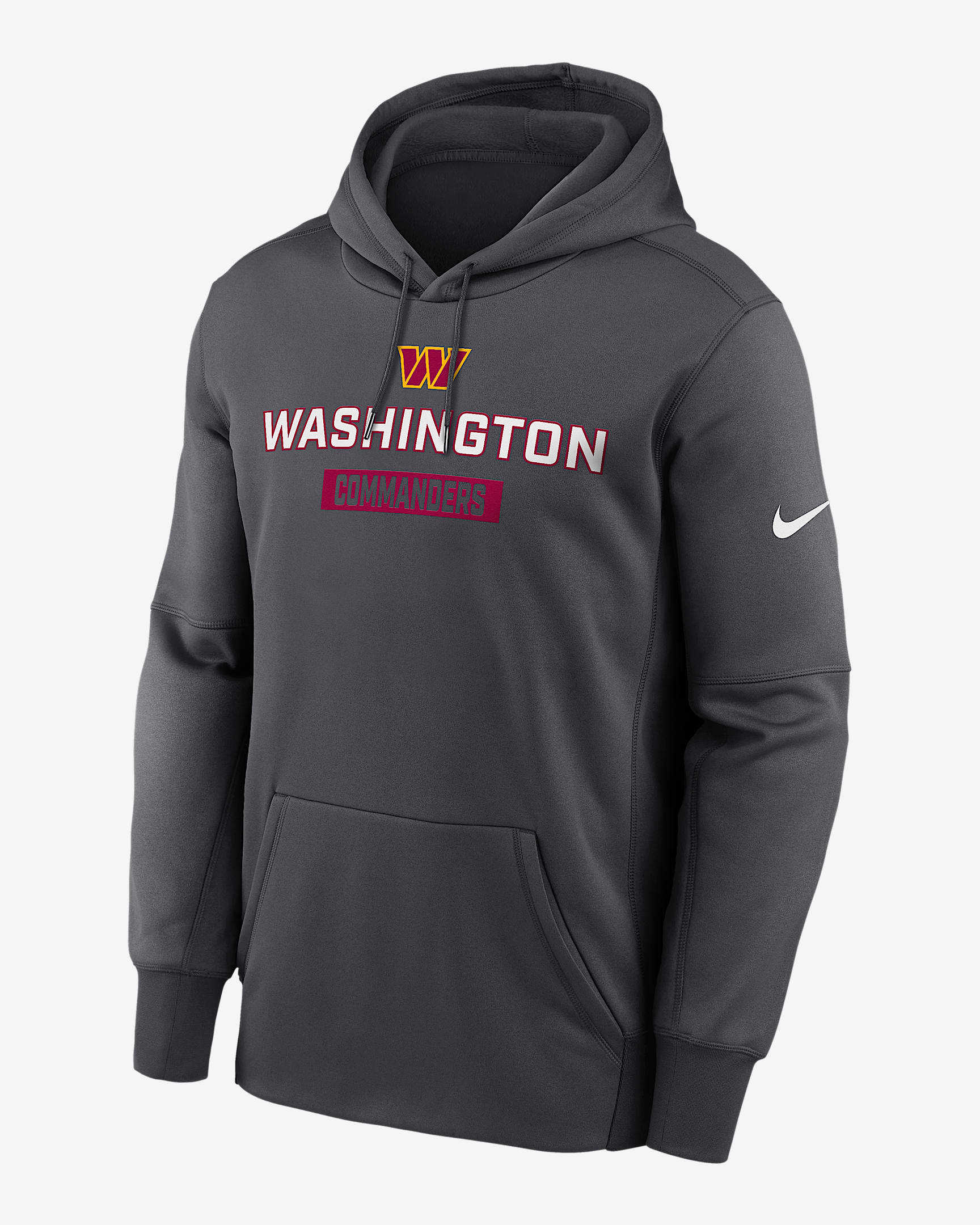 Washington Commanders Toss Sweep Men’s Nike Therma NFL Pullover Hoodie - Anthracite