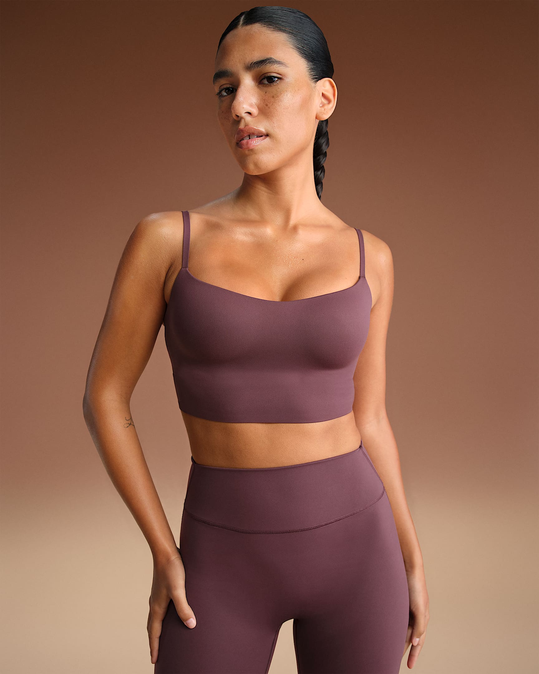 NikeSKIMS Matte Women's Cami Longline Bra - NSKM CURRANT
