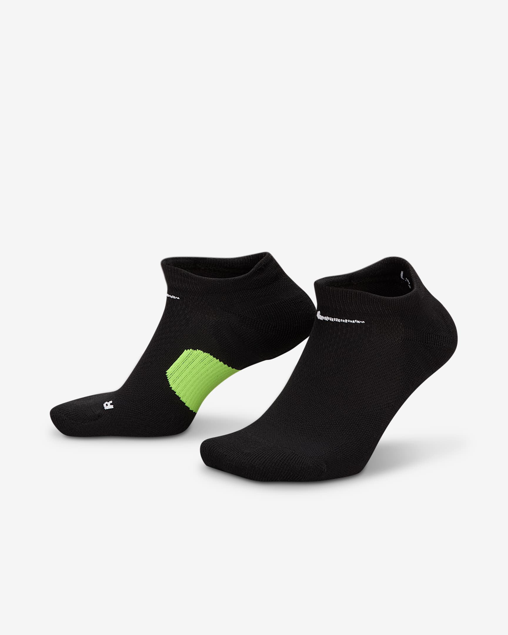 No-show-strumpor Nike Midweight Running (1 par) - Vit/Volt/Svart