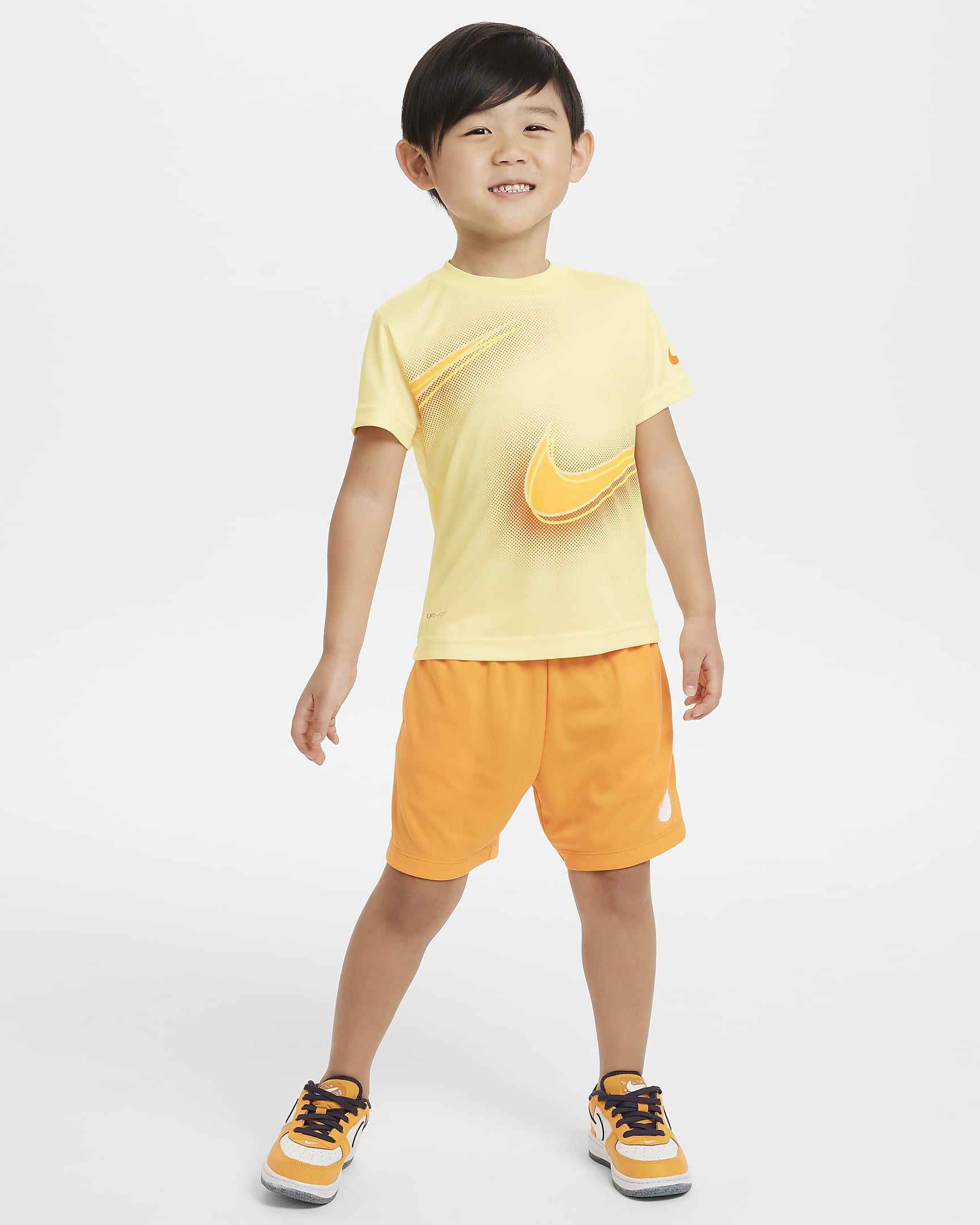 Nike Dri-FIT Toddler Stacked Up Swoosh T-Shirt - Soft Yellow