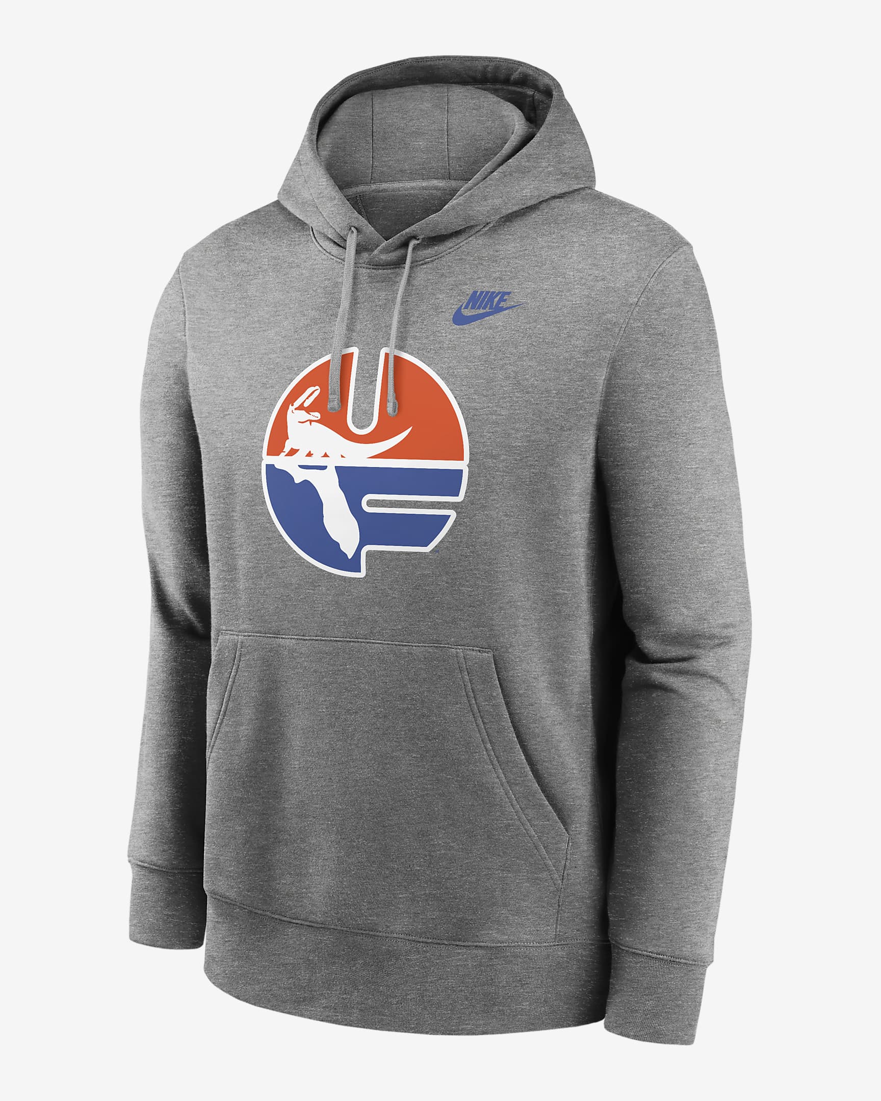 Florida Gators Legacy Club Primary Logo Men's Nike College Pullover Hoodie - Dark Grey Heather