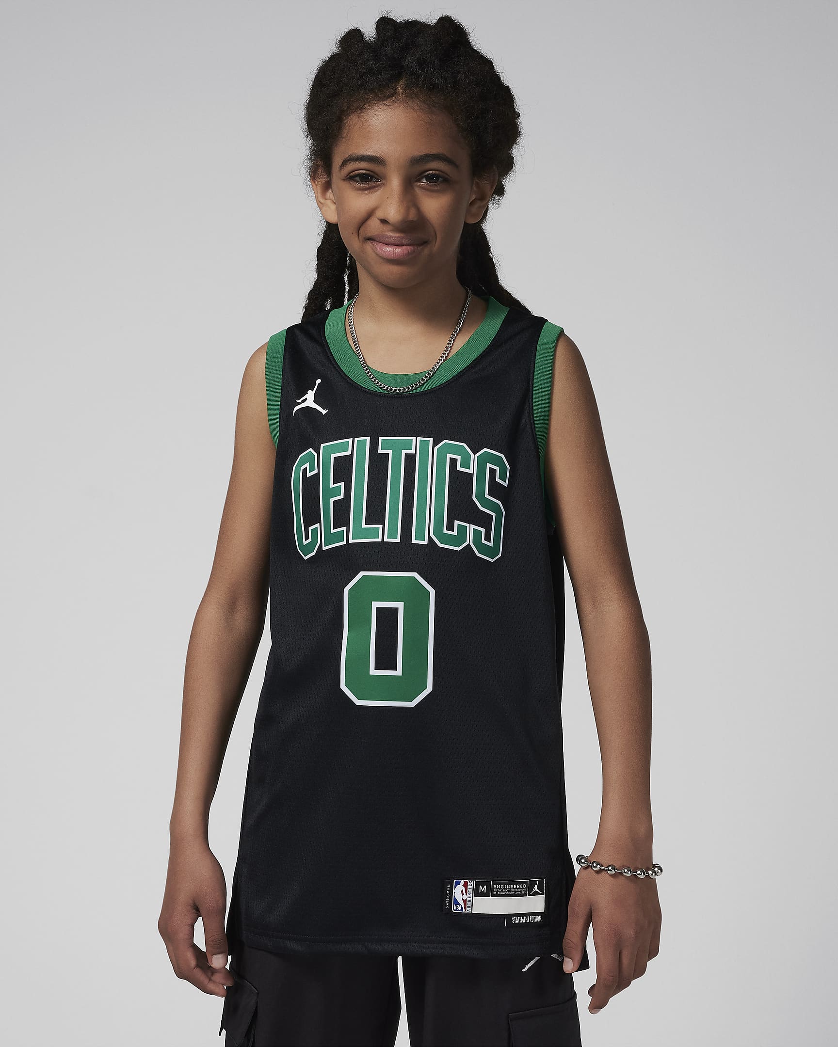 Boston Celtics Statement Edition Nike Dri-FIT Swingman Trikot für ältere Kinder - Schwarz