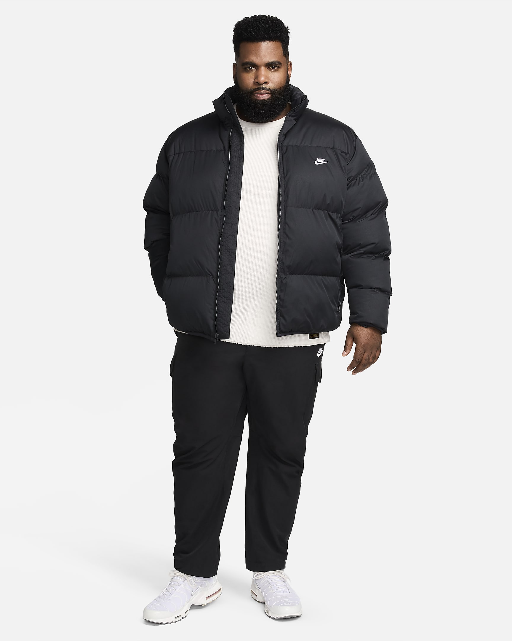 Nike Sportswear Club Puffer-Jacke für Herren - Schwarz/Weiß