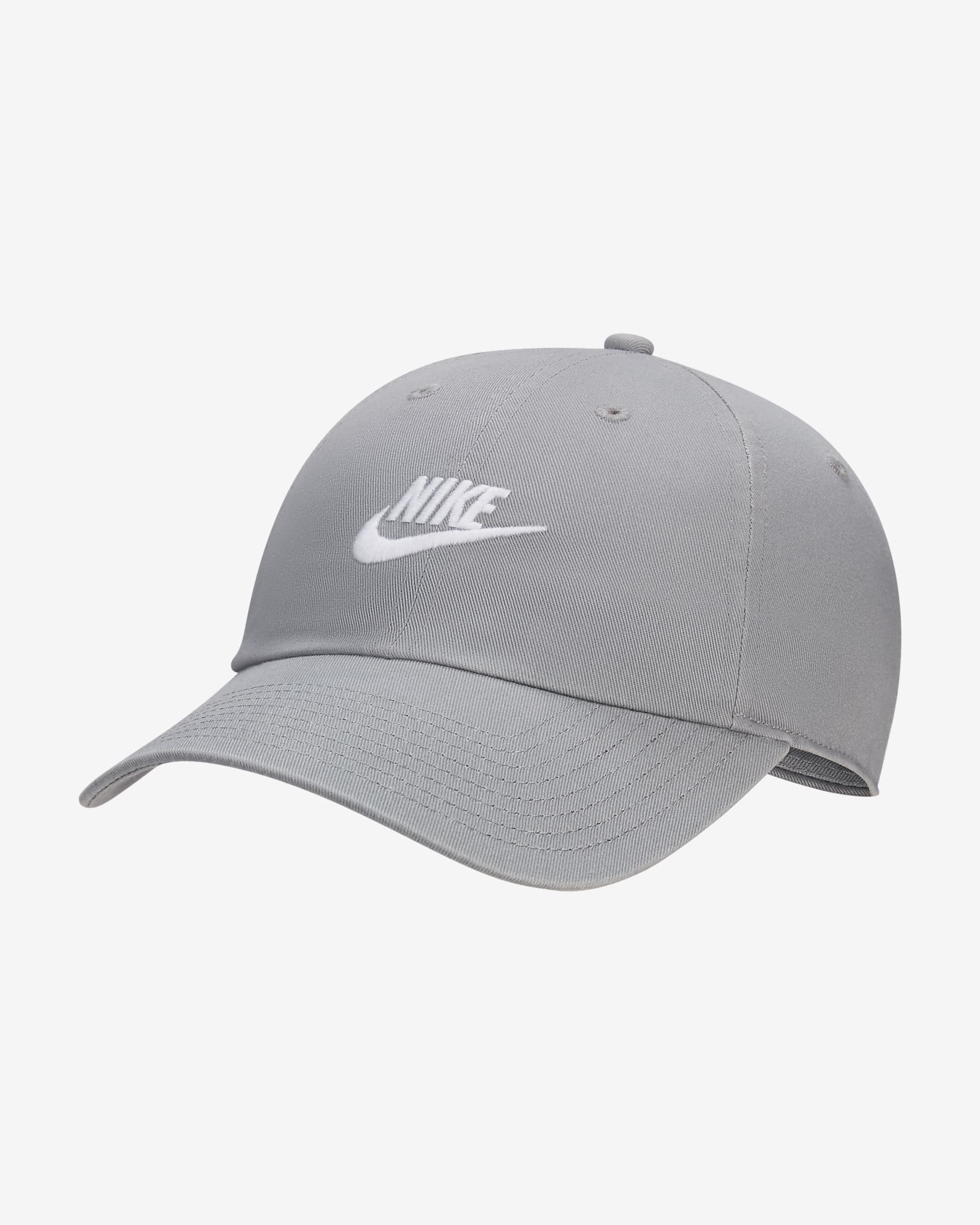 Nike Club Unstructured Futura Wash Cap - Particle Grey/White