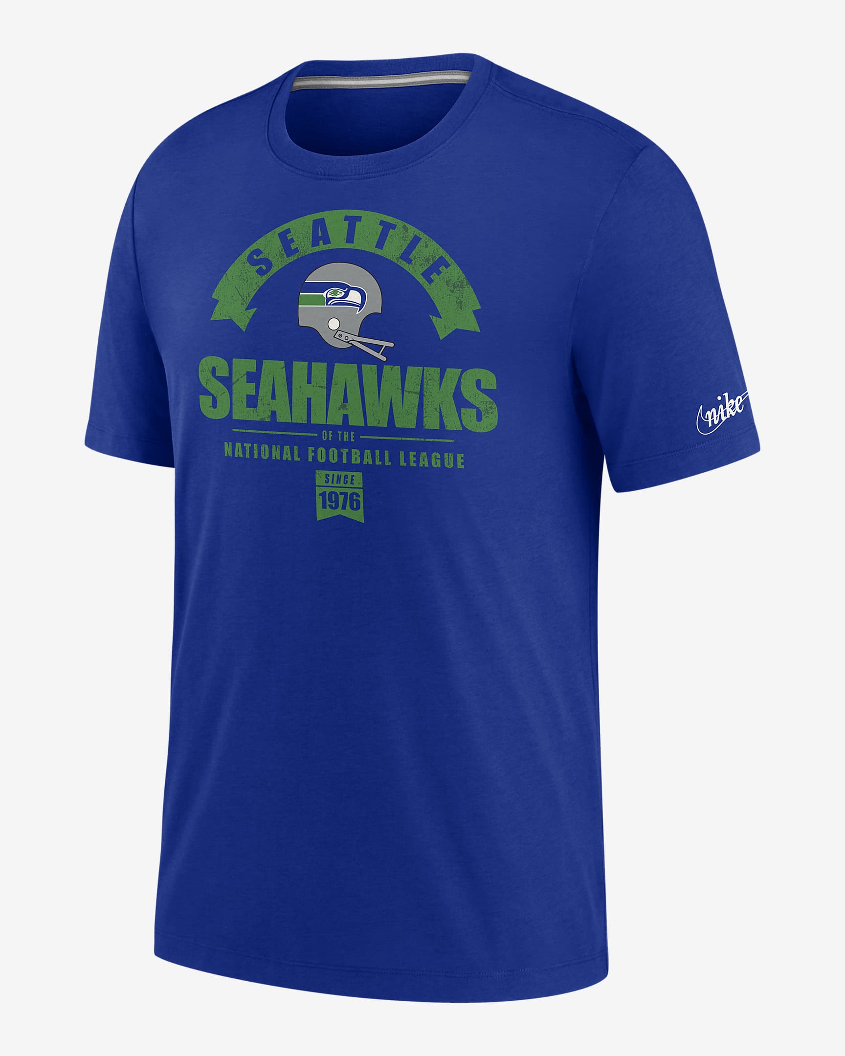 Nike Historic (NFL Seahawks) Camiseta Tri-Blend - Hombre - Old Royal