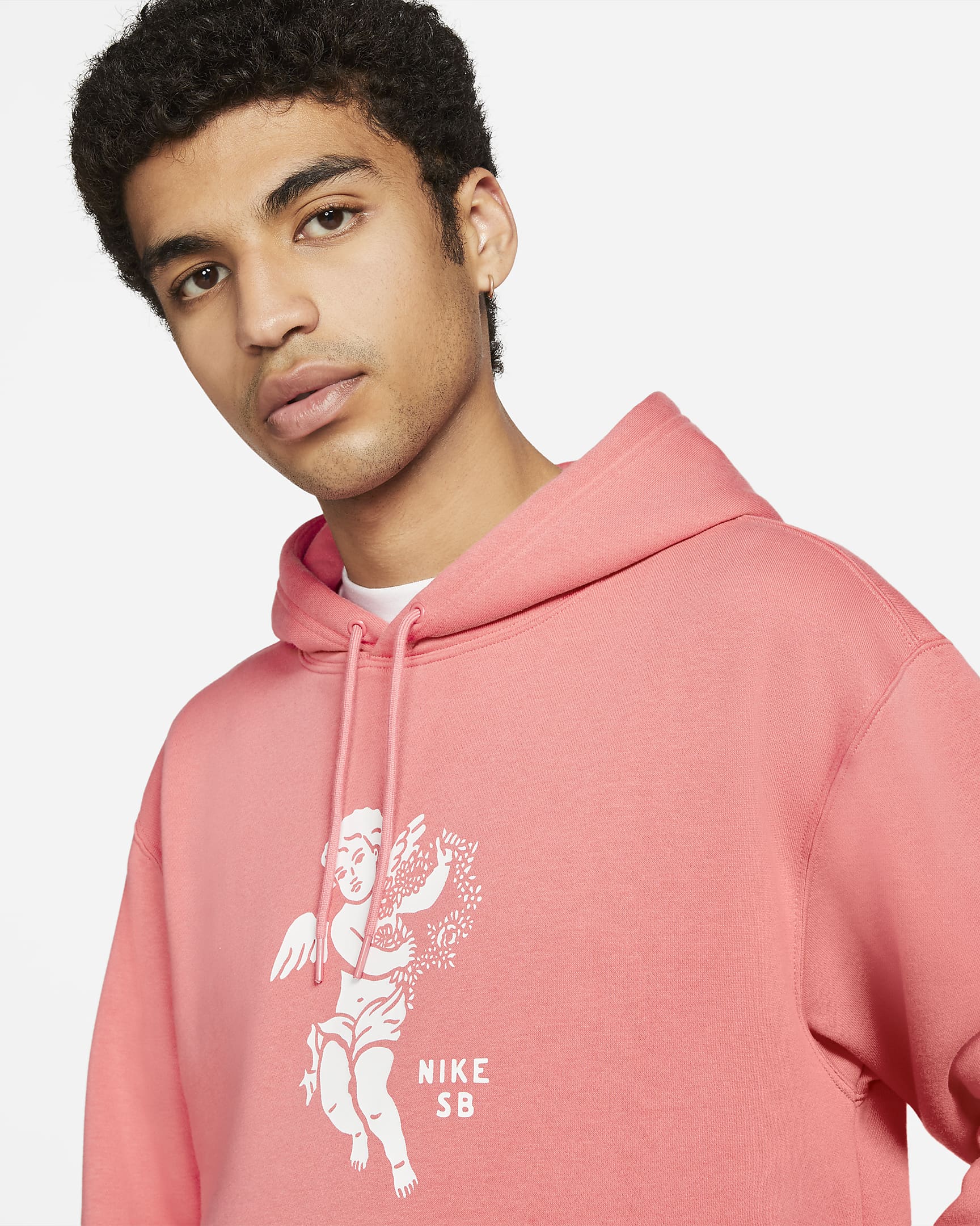 Nike SB Graphic Skate Hoodie - Pink Salt/White