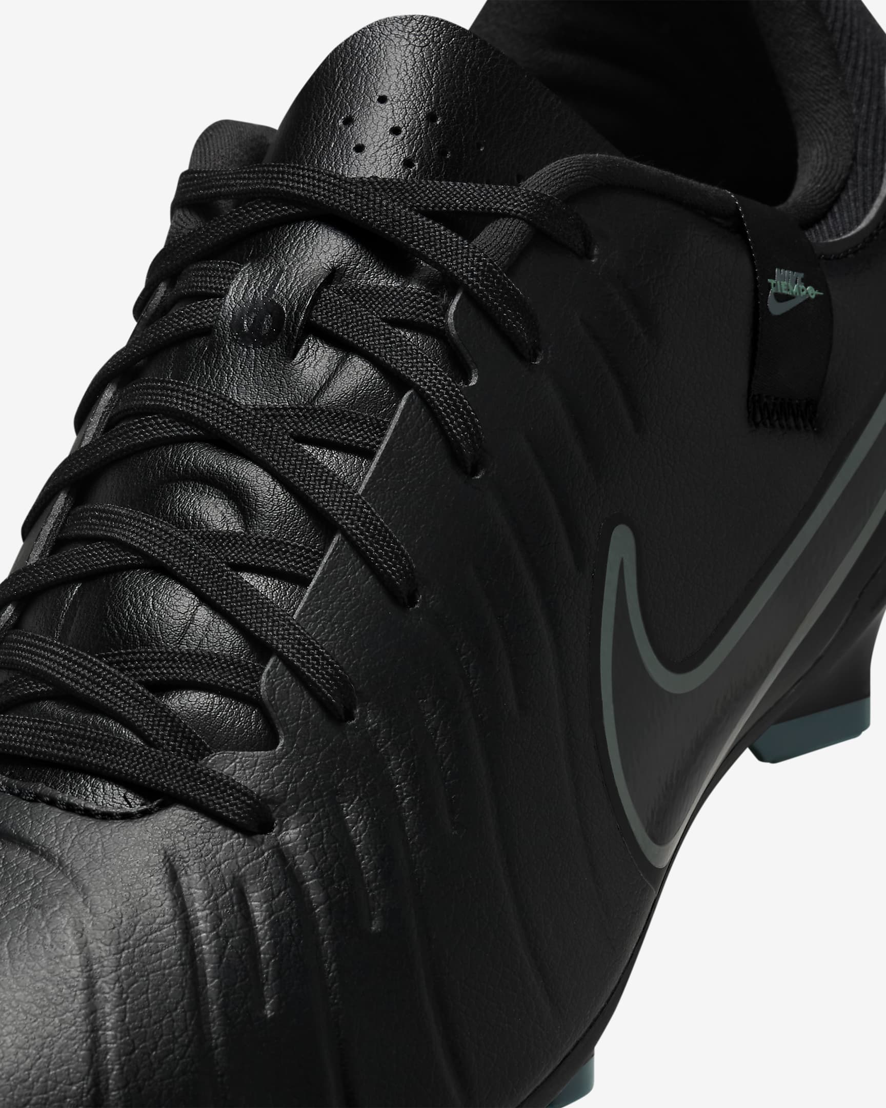 Chaussure de foot à crampons coupe basse multi-surfaces Nike Tiempo Legend 10 Academy - Noir/Deep Jungle/Noir