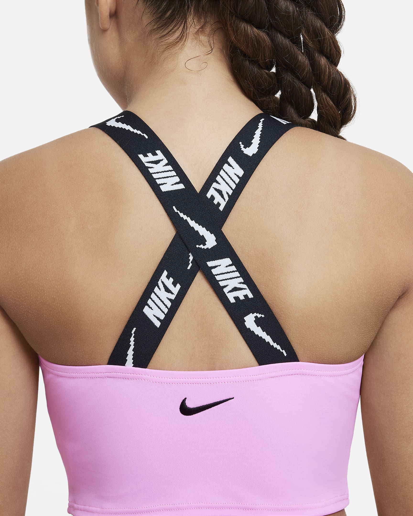 Nike Conjunt de banyador amb top d'esquena creuada - Nena - Pink Spell/Blue Lightning/Negre