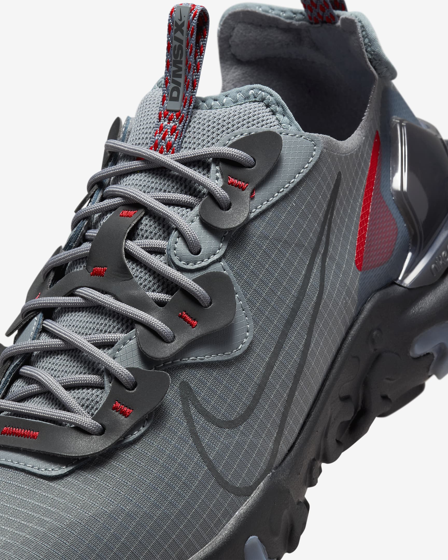 Nike React Vision Herenschoenen - Cool Grey/University Red/Anthracite