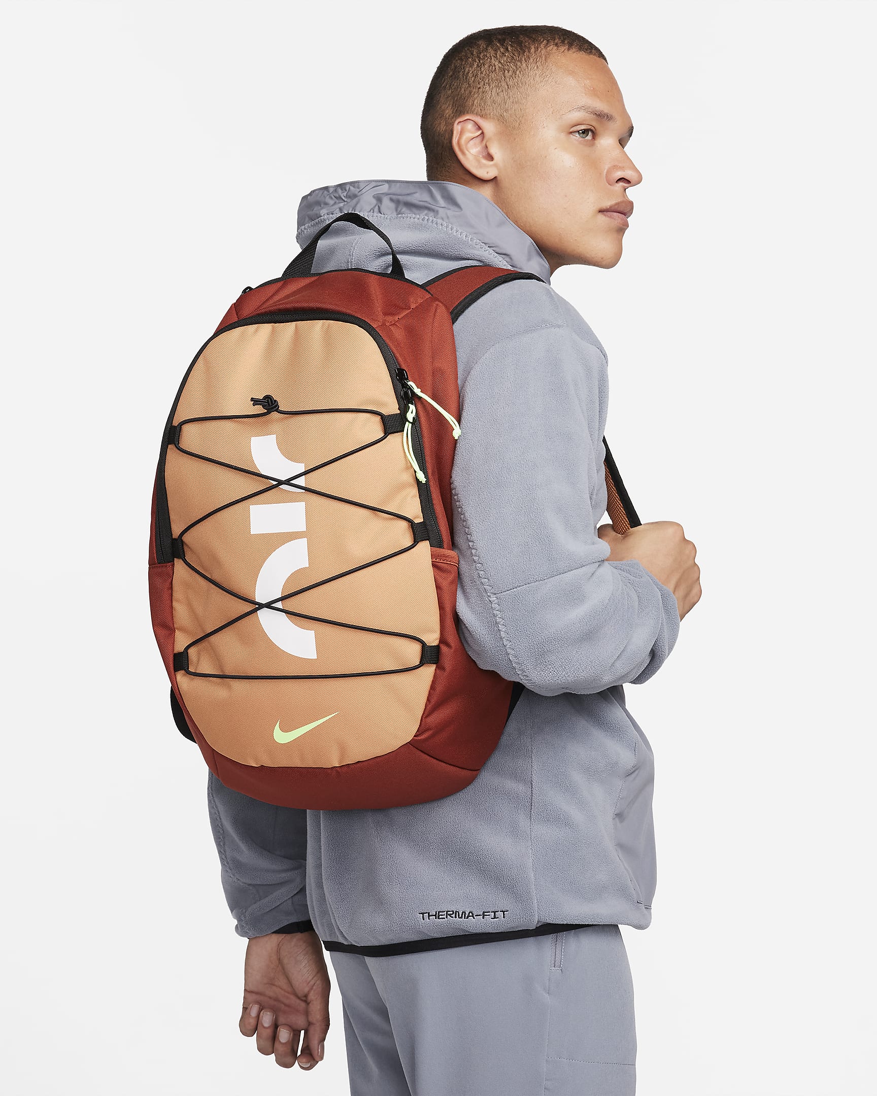 Nike Air Backpack (21L) - Rugged Orange/Amber Brown/Lime Blast