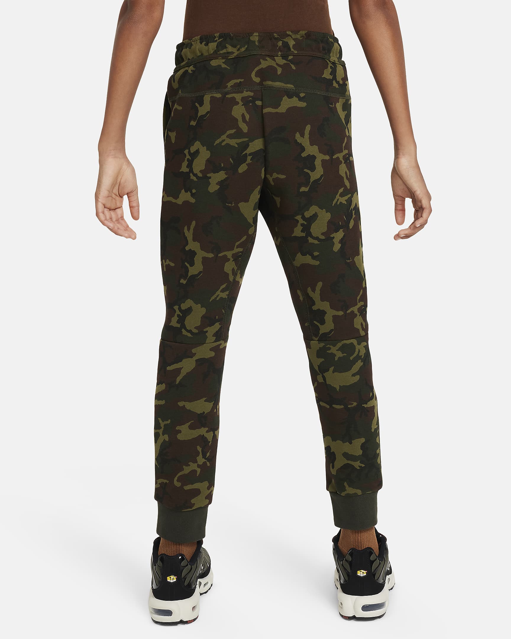 Nike Sportswear Tech Fleece Older Kids' (Boys') Camo Joggers - Black/Sequoia/Black