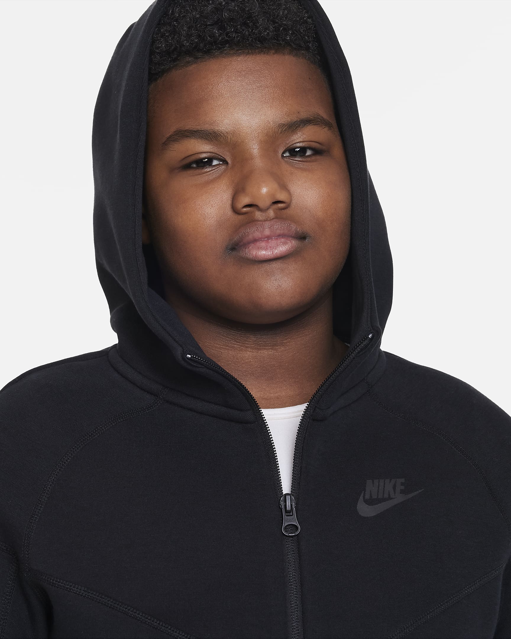 Nike Sportswear Tech Fleece Older Kids' (Boys') FullZip Hoodie (Extended Size). Nike AT