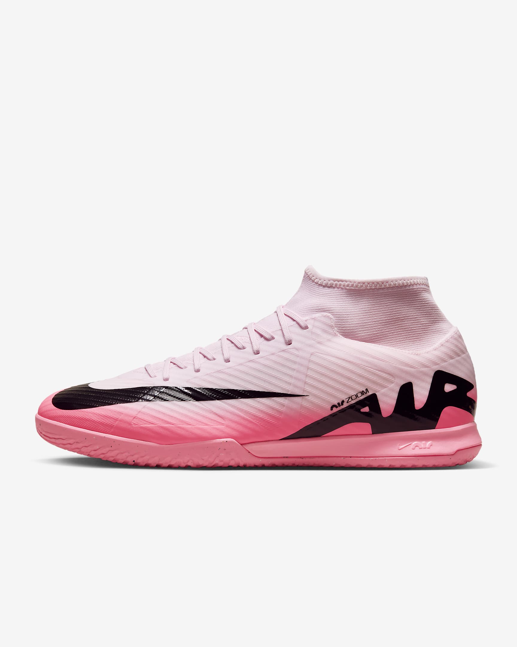 Nike Mercurial Superfly 9 Academy IC High-Top Soccer Shoes - Pink Foam/Black