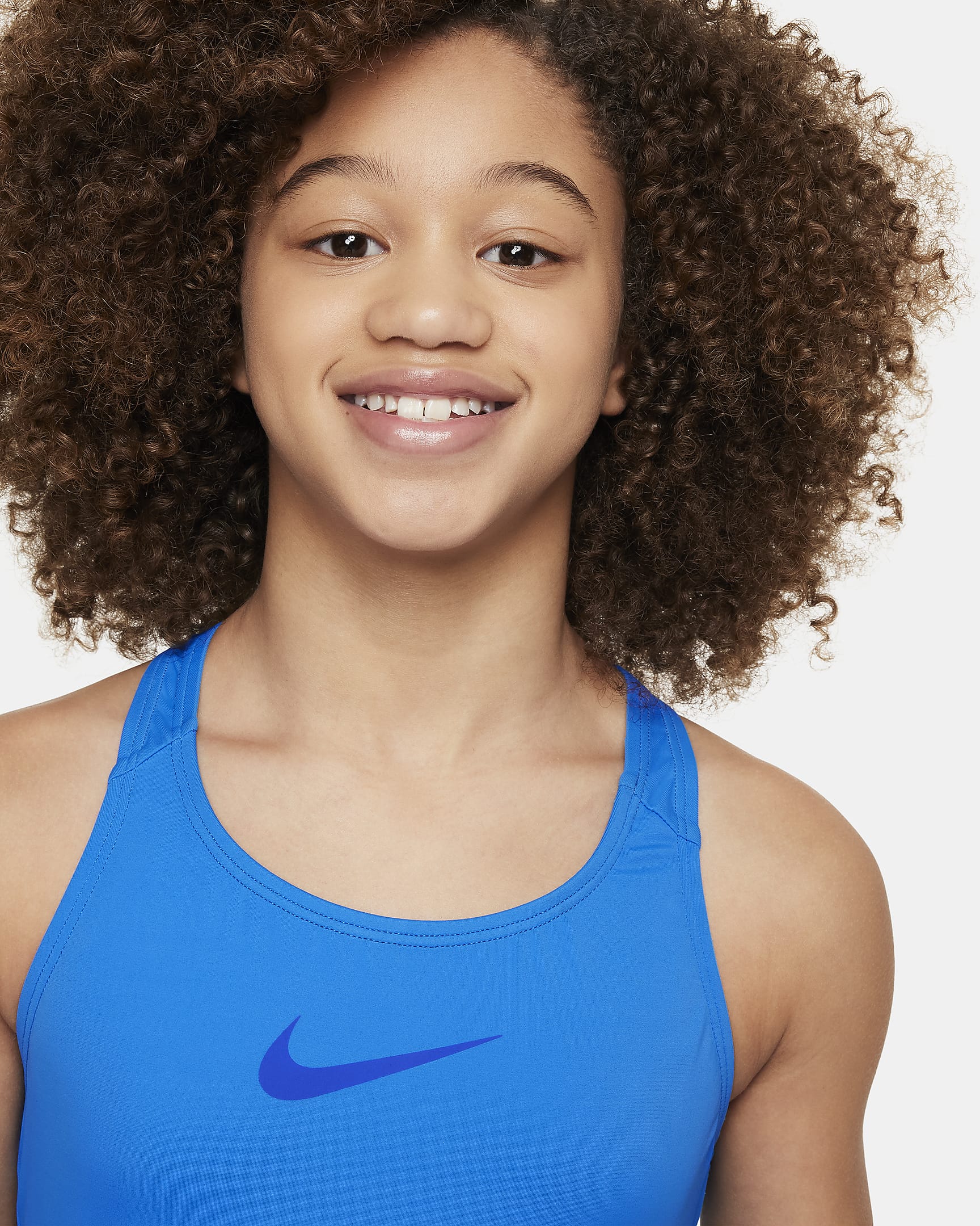 Traje de baño de una sola pieza con espalda deportiva para niña talla grande Nike Essential - Azul