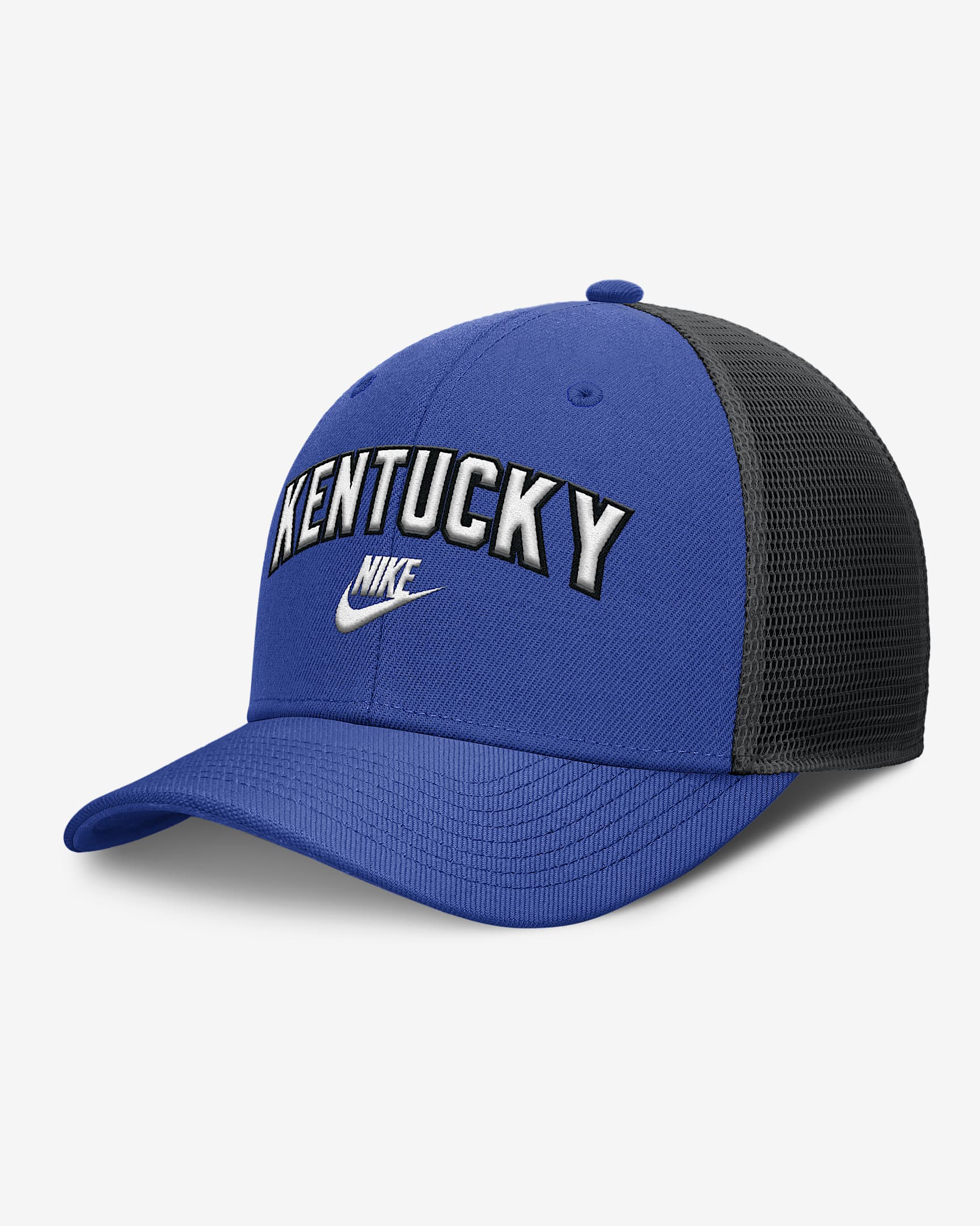 Kentucky Legacy Arch Rise Men's Nike Dri-FIT College Trucker Adjustable Hat - Royal