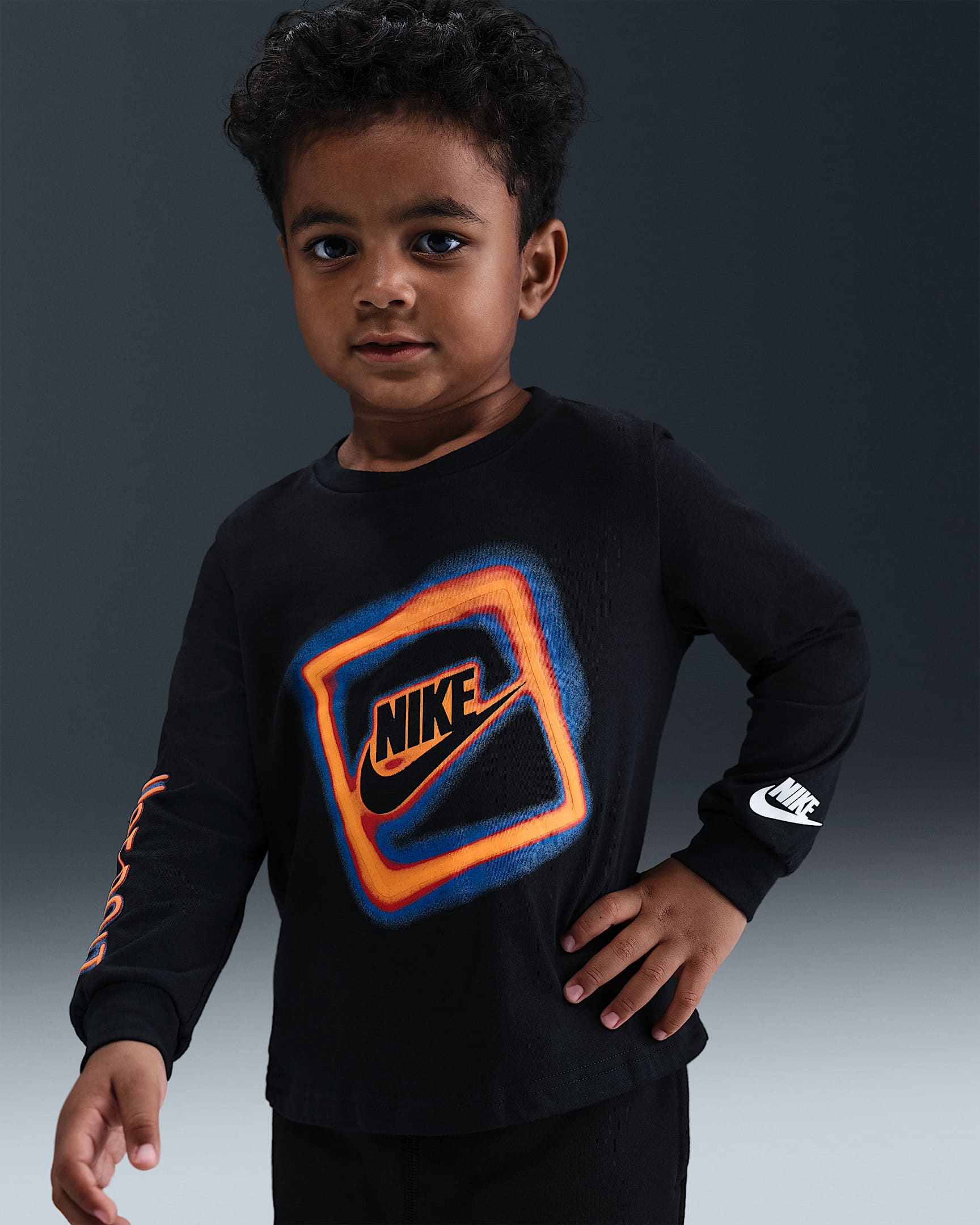Nike Glow With Me Toddler Long Sleeve T-Shirt - Black