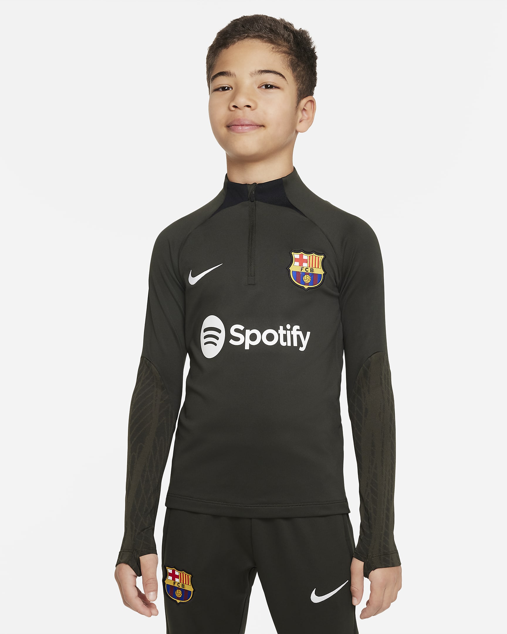 F.C. Barcelona Strike Older Kids' Nike Dri-FIT Knit Football Drill Top ...