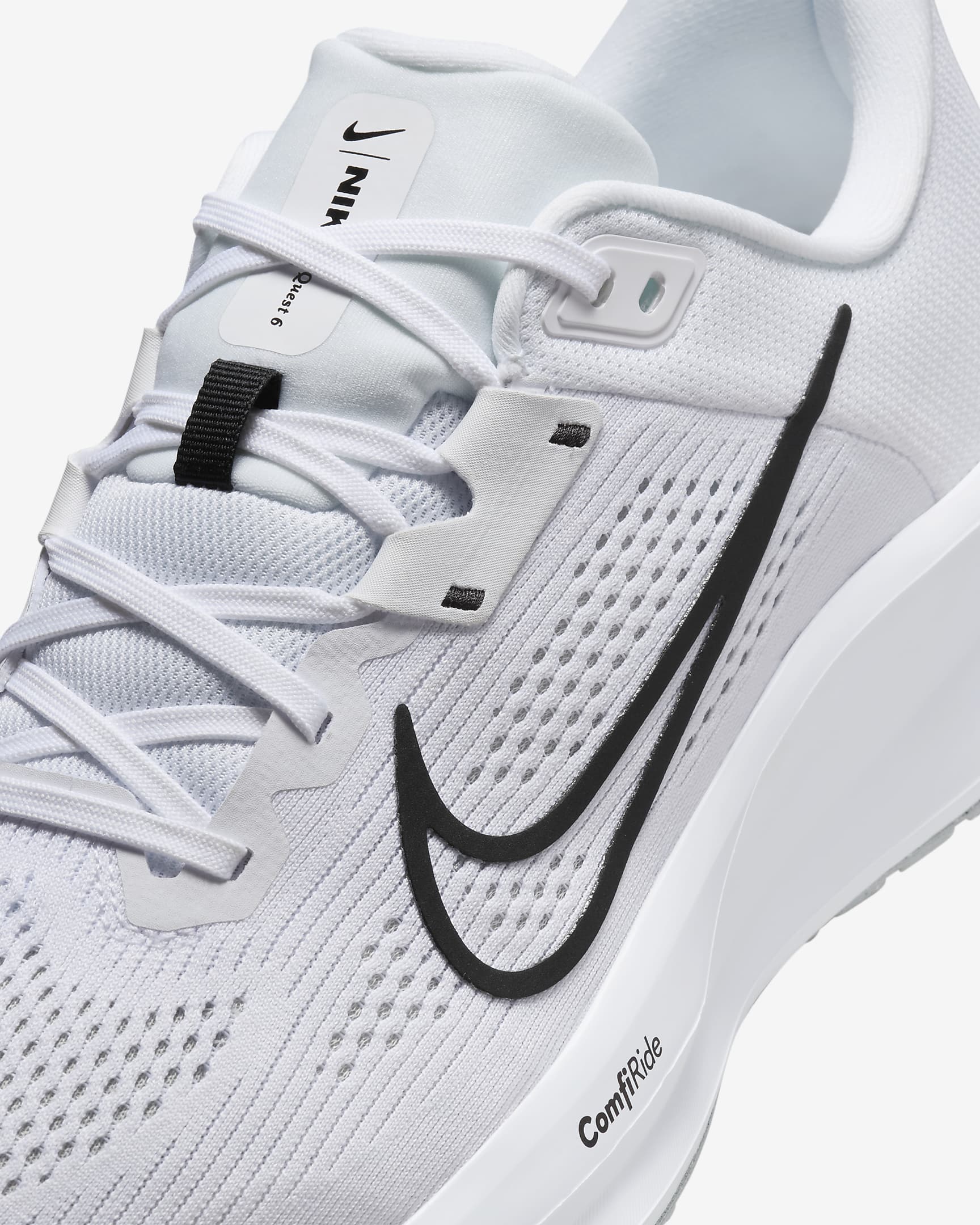 Tenis de correr en carretera para hombre Nike Quest 6 - Blanco/Platino puro/Negro