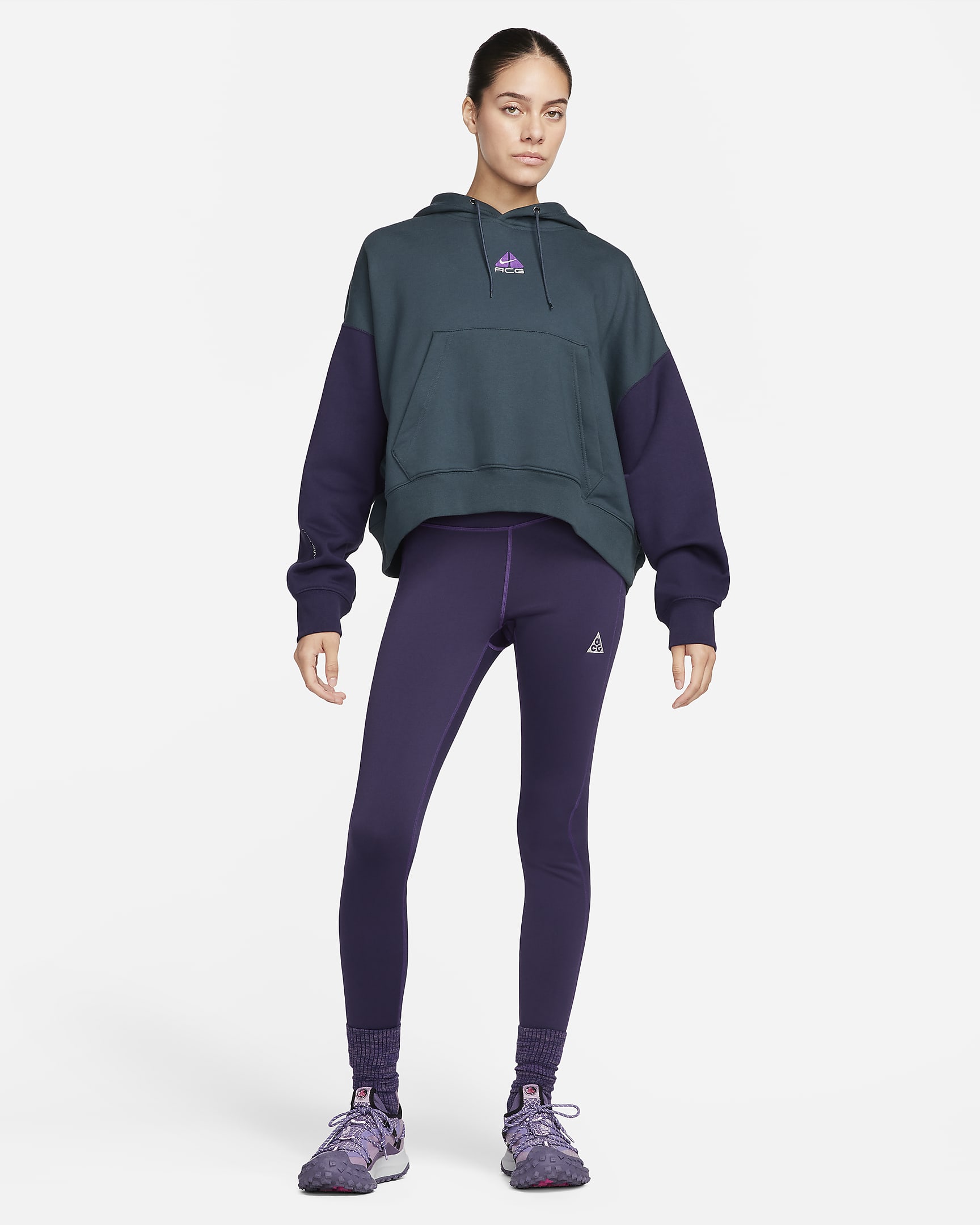 Nike ACG "Winter Wolf" Women's Therma-FIT High-Waisted Full-Length Leggings - Purple Ink/Summit White