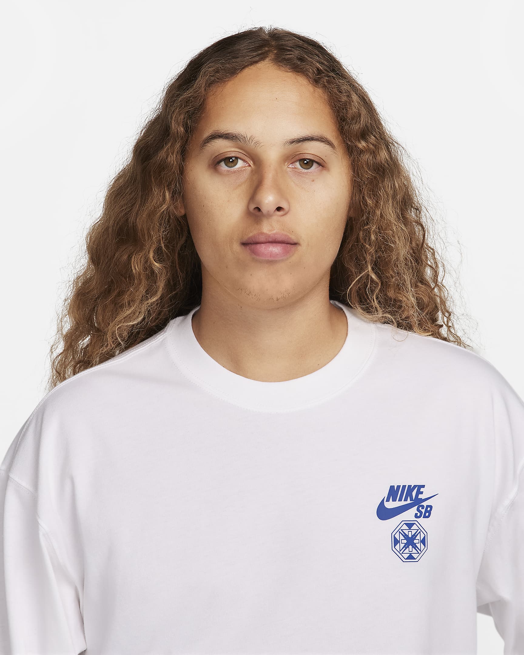 T-shirt de skateboard à manches longues Max90 Nike SB x Di'Orr Greenwood - Blanc