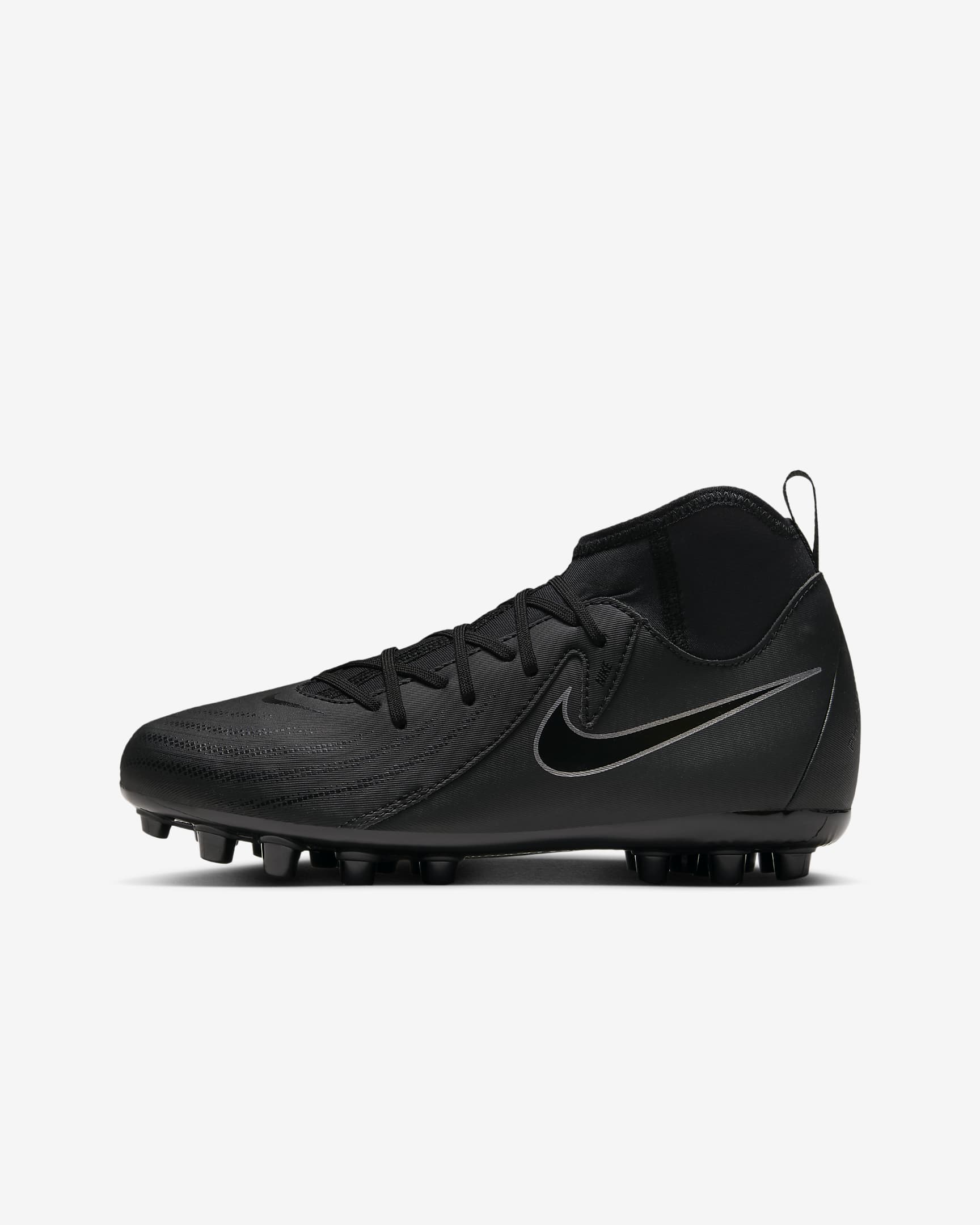 Scarpa da calcio a taglio alto AG Nike Jr. Phantom Luna 2 Academy – Bambino/a | Ragazzo/a - Nero/Nero