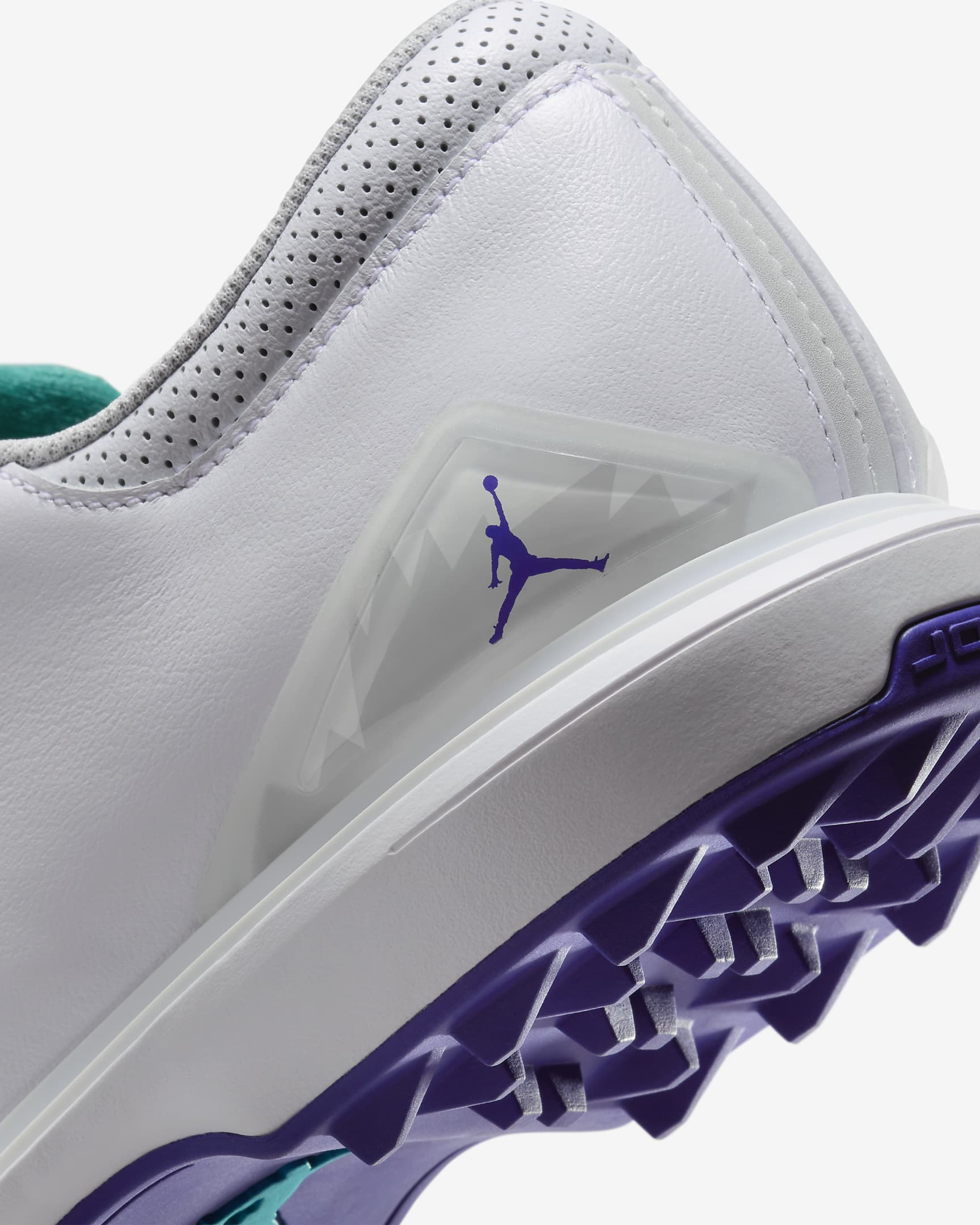 Jordan ADG 5 Golf Shoes - White/Emerald Rise/Grape Ice