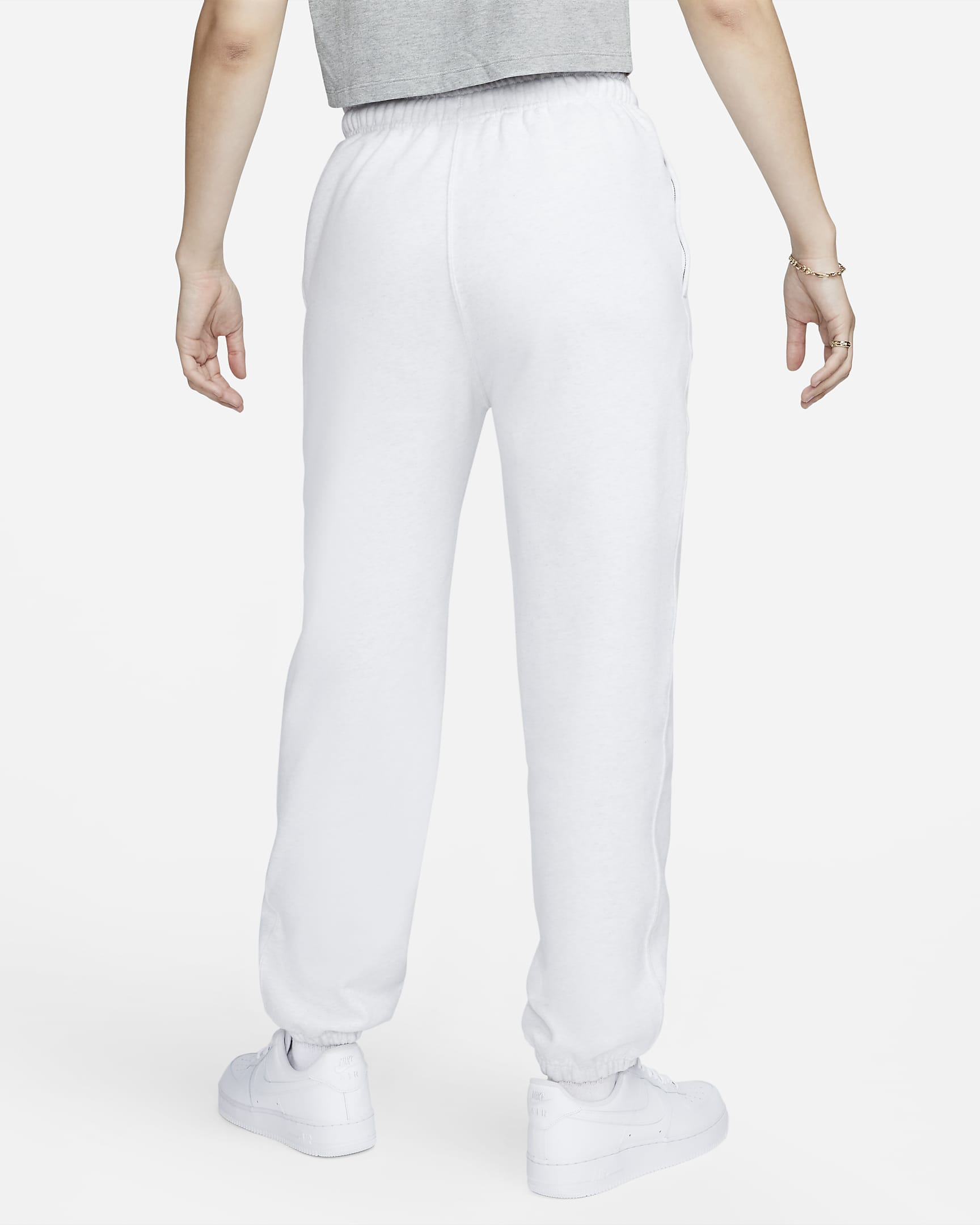 Pantalon en tissu Fleece Nike Solo Swoosh pour Femme - Birch Heather