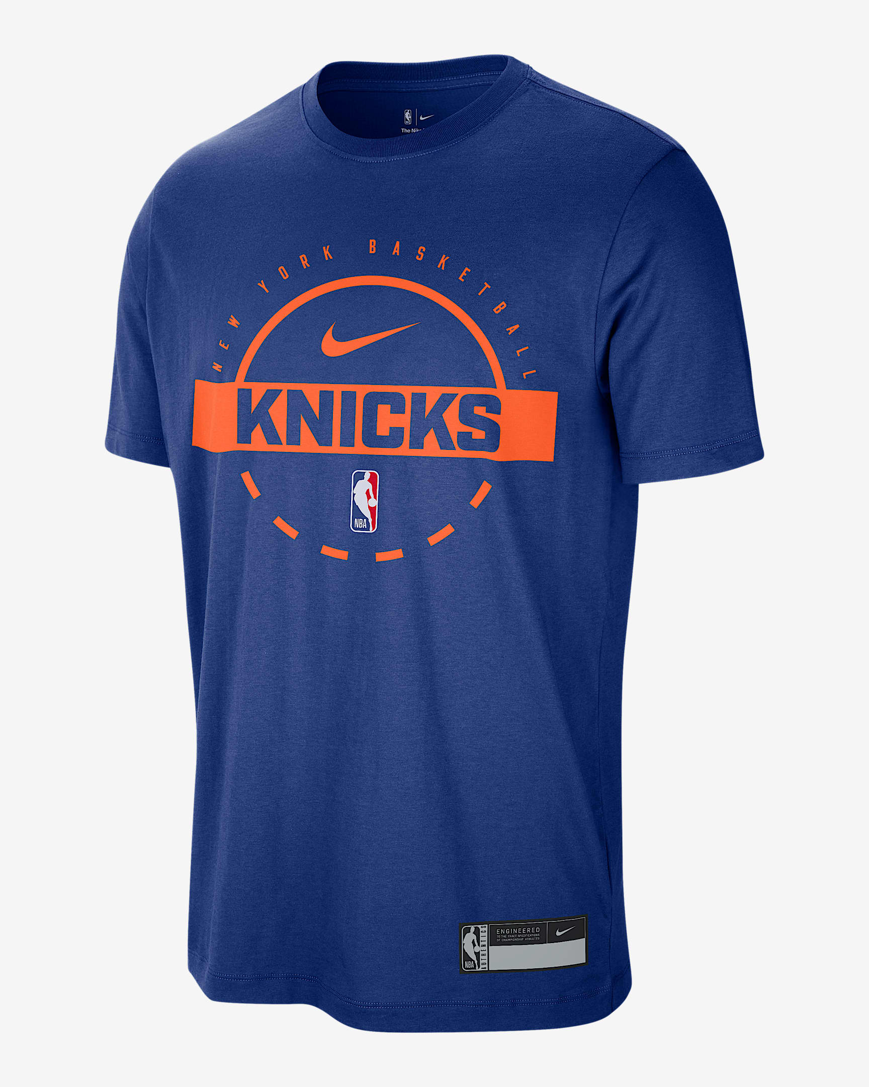 Playera de entrenamiento Nike Dri-FIT de la NBA para hombre New York Knicks Authentics - Azul enérgico