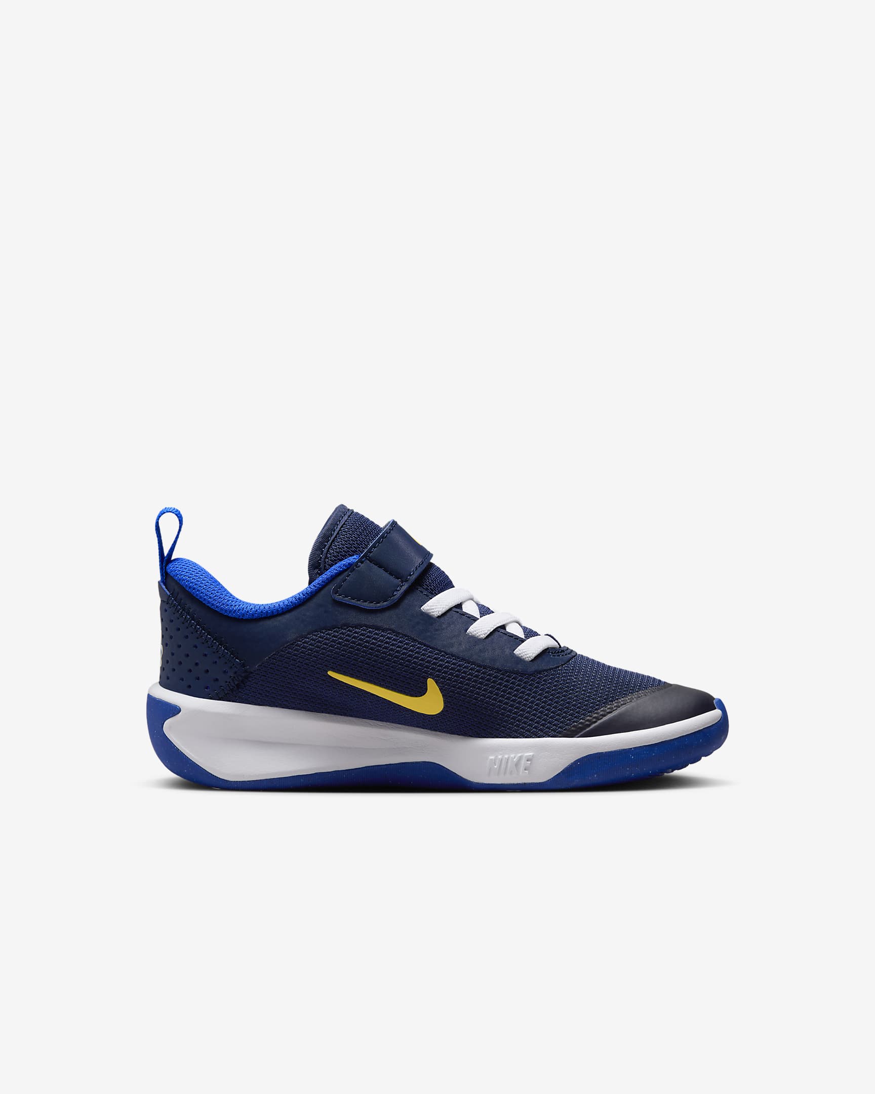 Nike Omni Multi-Court Younger Kids' Shoes - Midnight Navy/Saturn Gold/White/Hyper Royal